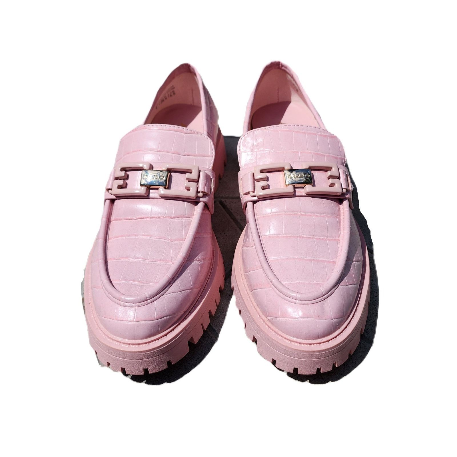 Aldo Aldo Tobey Croc Print Faux Leather Loafers 8 Size US 8 / IT 38 - 3 Thumbnail