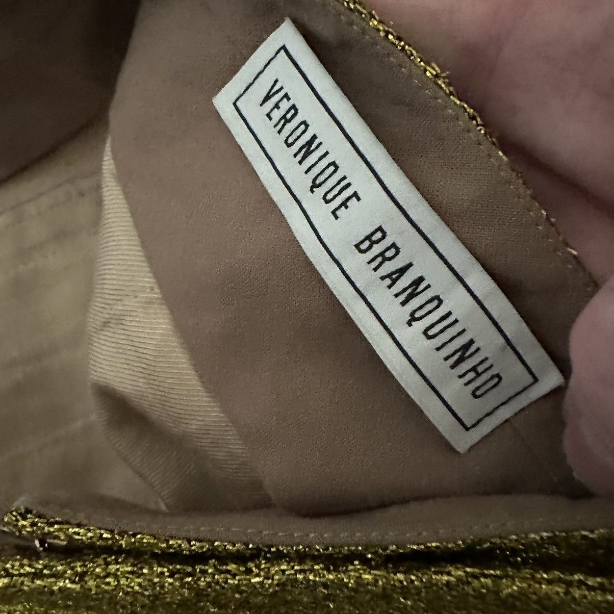 Veronique Branquinho Archive Veronique Branquinho Gold Lurex Trousers Pants Size 28" / US 6 / IT 42 - 2 Thumbnail