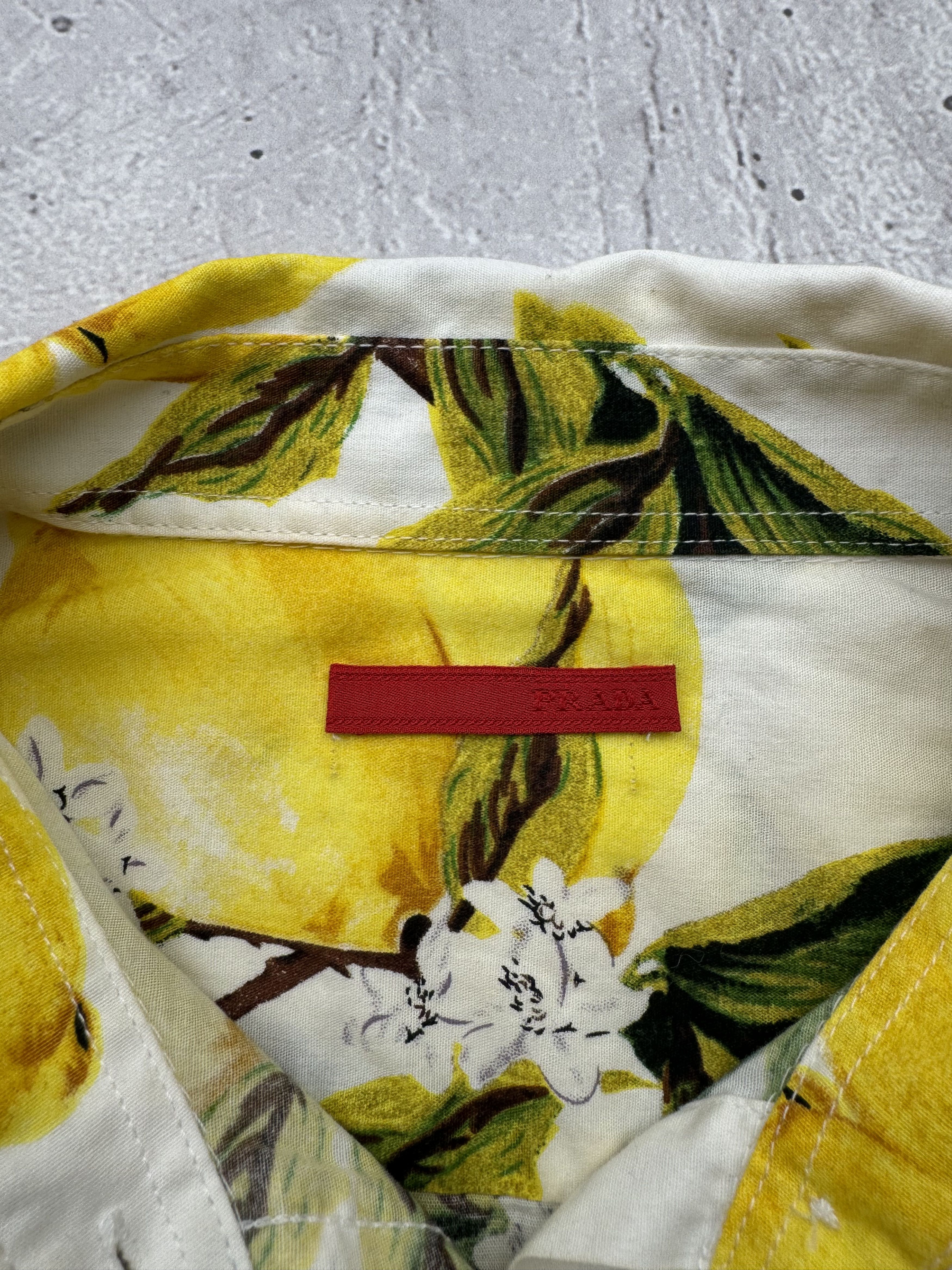 Miu Miu × Prada × Vintage PRADA Lemon Vintage Shirt Size M / US 6-8 / IT 42-44 - 5 Thumbnail