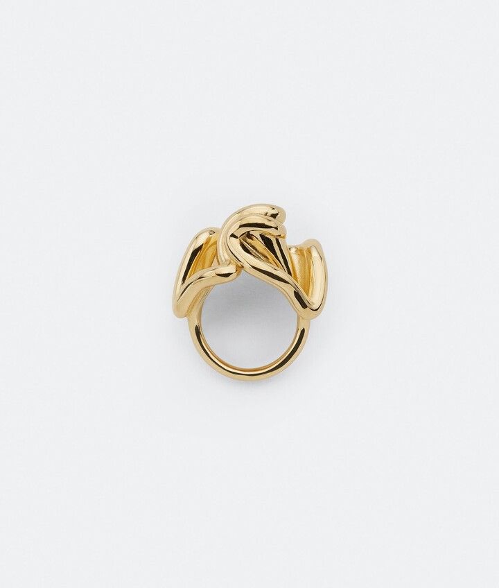 Bottega Veneta o1n1vont1124 Size: 19 / Whirl Ring in Gold Size ONE SIZE - 3 Thumbnail