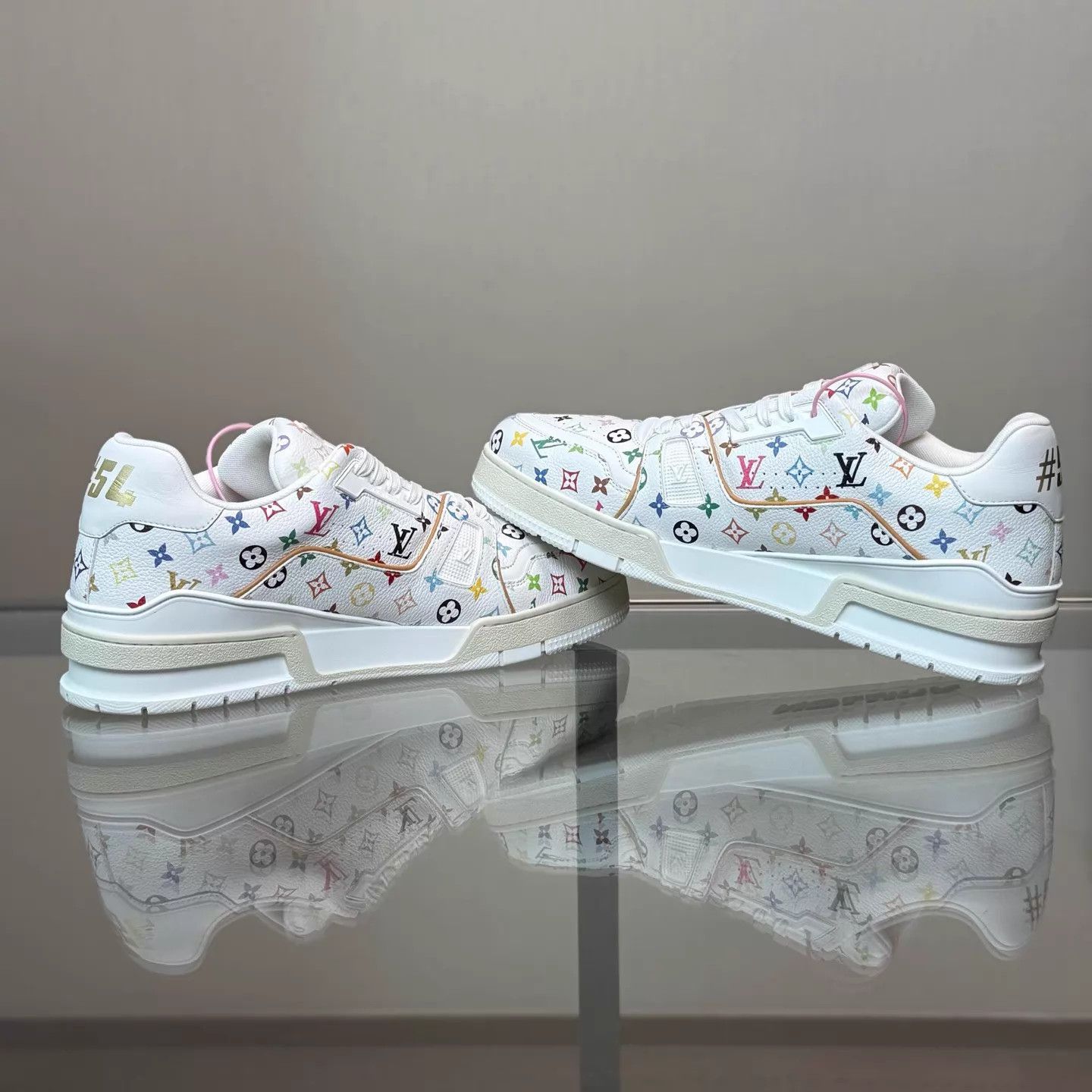 Louis Vuitton LV x Takashi Murakami Trainer White Tri-Color UK9/43 99 Size US 10 / EU 43 - 6 Thumbnail