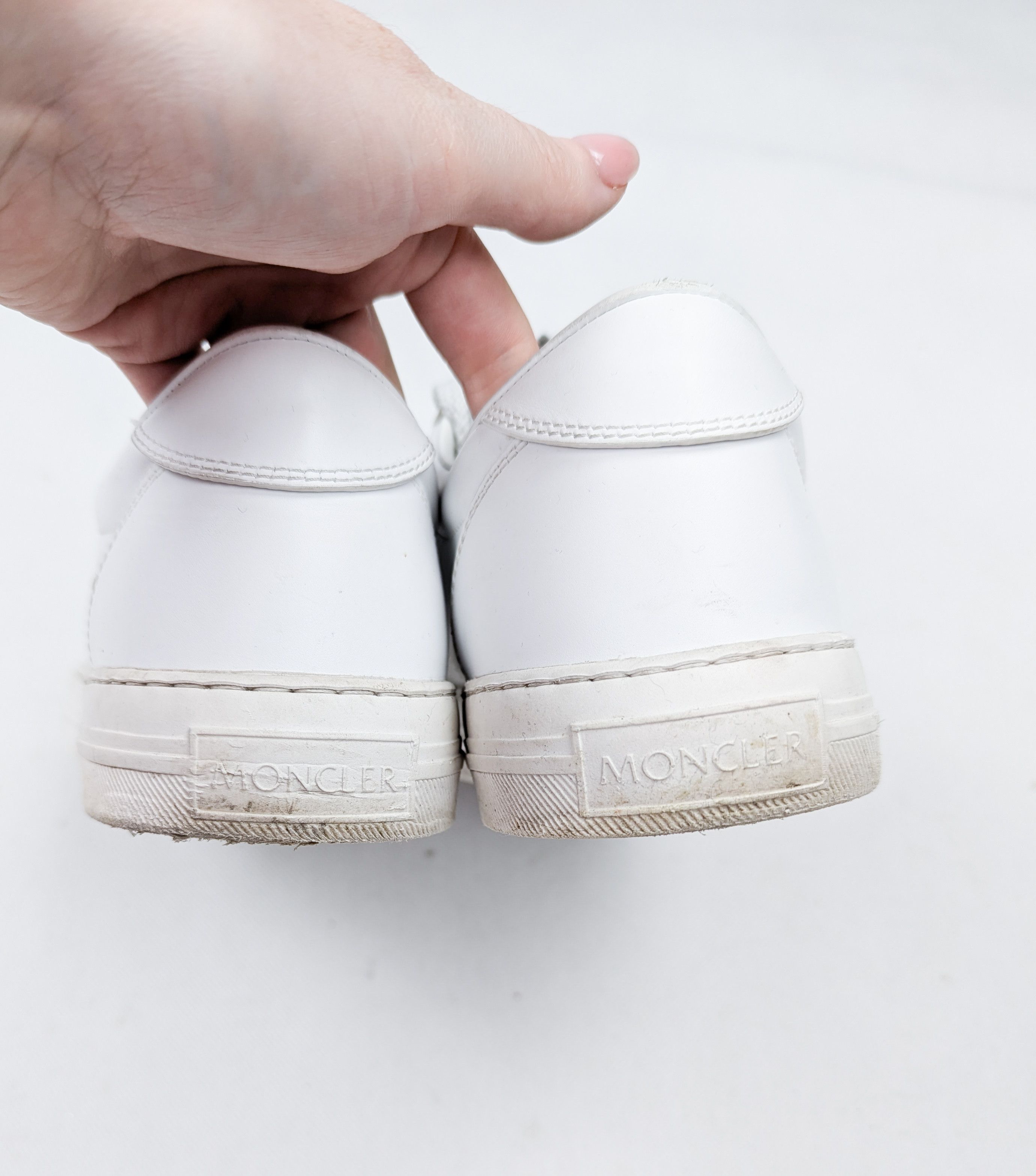 Moncler Moncler white low sneakers trainers 43.5 Size US 10.5 / EU 43-44 - 5 Thumbnail