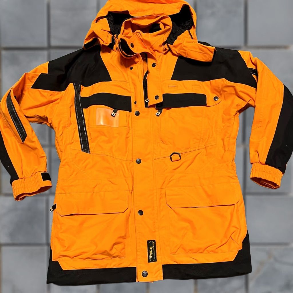 Vintage Mountain Uniforms Coat Parka Hooded Nylon Mens Small Orange Ski Snowboarding Coat Size US S / EU 44-46 / 1 - 1 Thumbnail