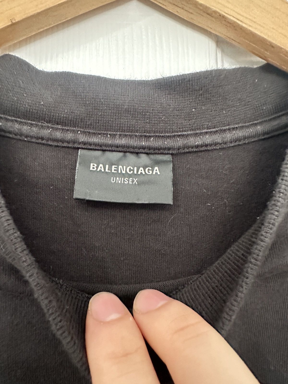 Balenciaga Balenciaga Paris BB Rhinestone Mock Neck Black Size US XXL / EU 58 / 5 - 4 Thumbnail