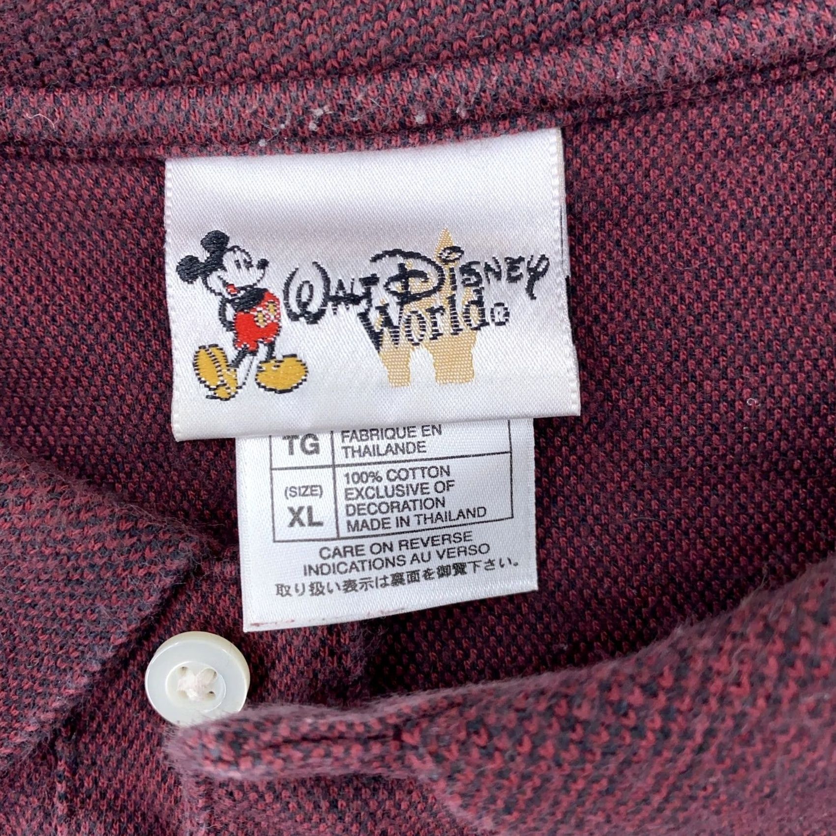 Disney Walt Disney World Polo Shirt Mens XL Mickey Mouse Embroidered Classic Disney Par Size US XL / EU 56 / 4 - 4 Thumbnail