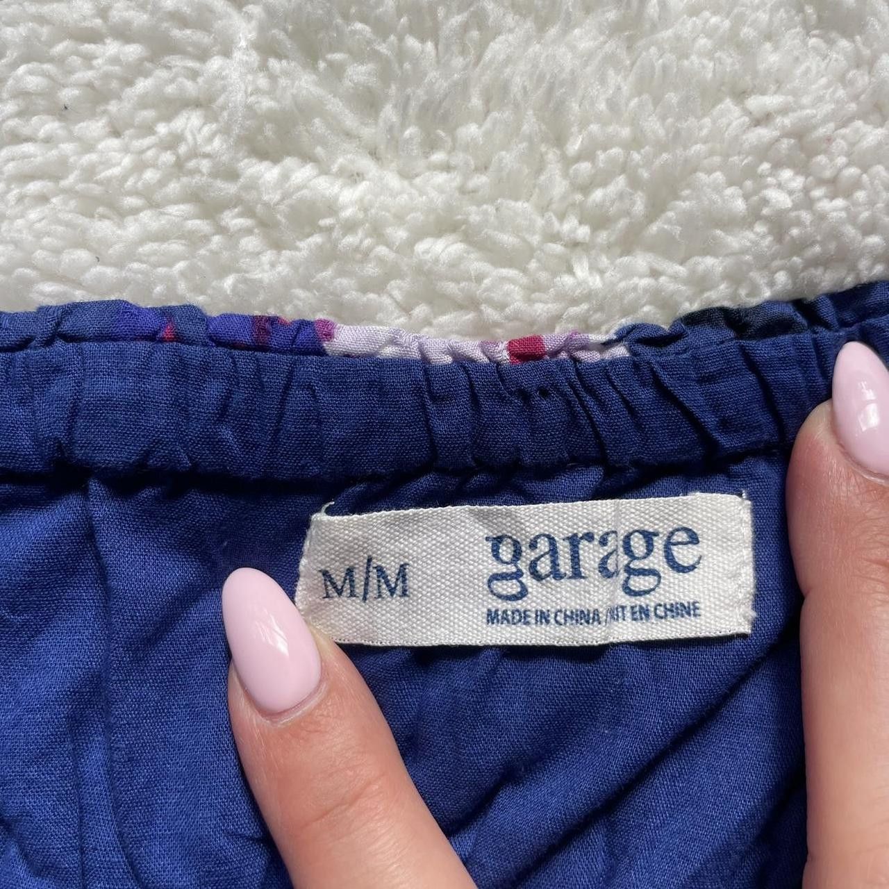 Garage 2000s Garage Blue Floral Babydoll Tank Top Size M / US 6-8 / IT 42-44 - 4 Thumbnail