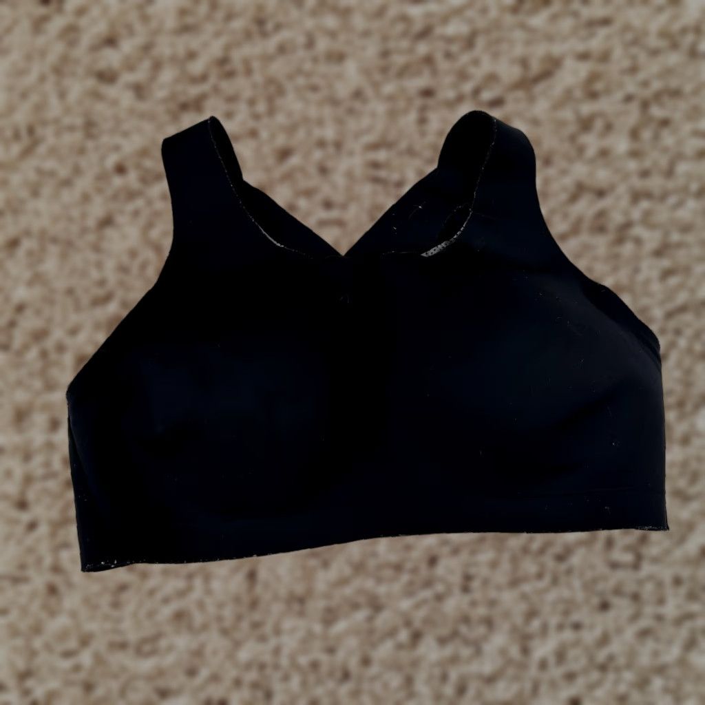 Lululemon VINTAGE Lululemon Sports Bra Womens Black Logo High Support Molded Strappy Activewear 36DD Wireless Full Cup Women's Size ONE SIZE - 1 Thumbnail