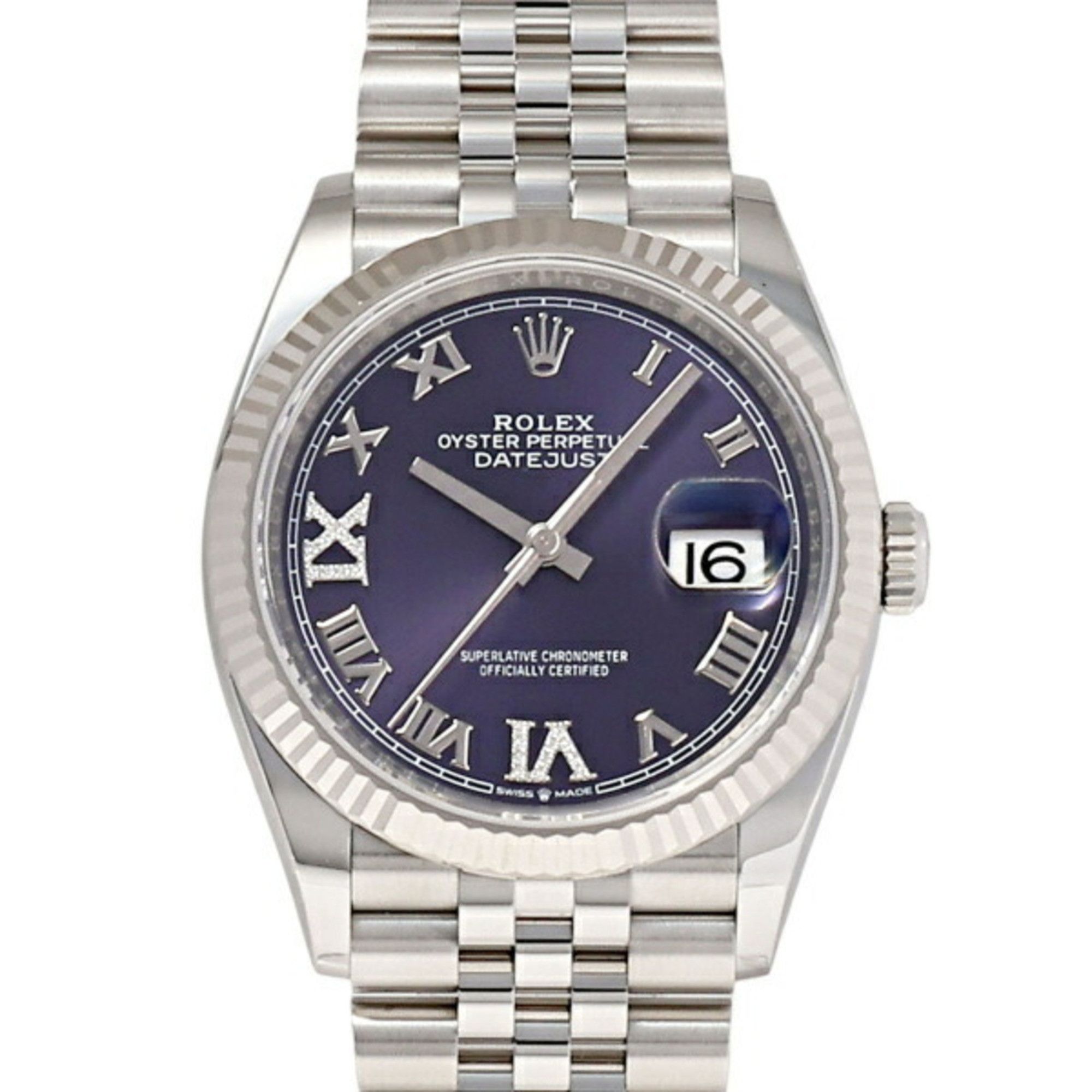 Rolex Rolex Datejust 36 126234 Aubergine (VI, IX Diamond) Dial Men's Watch Size ONE SIZE - 1 Thumbnail