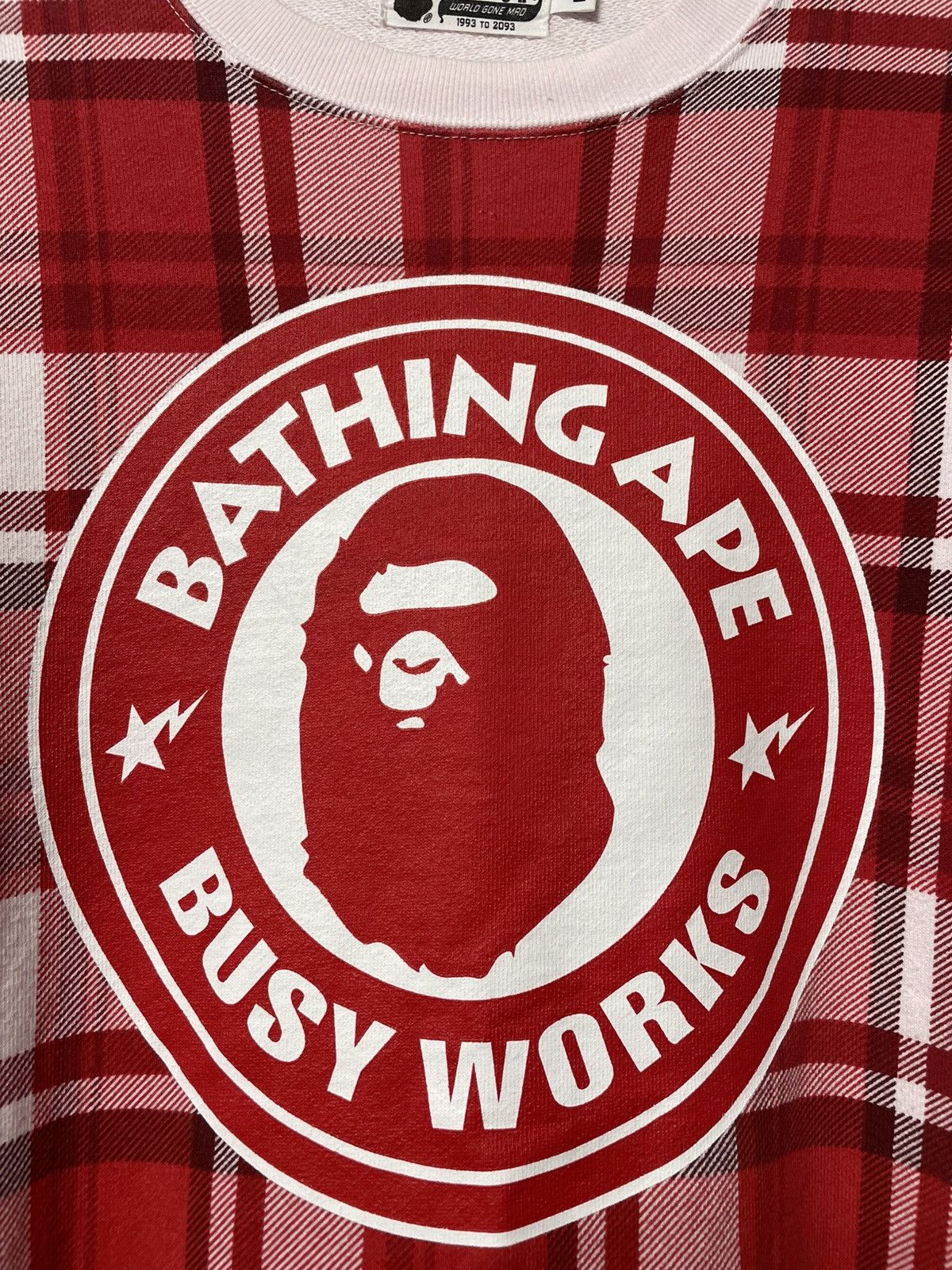 Bape Bape Check Gift Busy Works Sweatshirt Crewneck A Bathing Ape Size US M / EU 48-50 / 2 - 5 Thumbnail