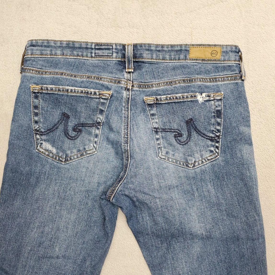 Denime Adriano Goldschmied Jeans Womens 27 Reg Blue The Stilt Cigarette Leg Faded Denim Jeans Size 27" / US 4 / IT 40 - 5 Thumbnail