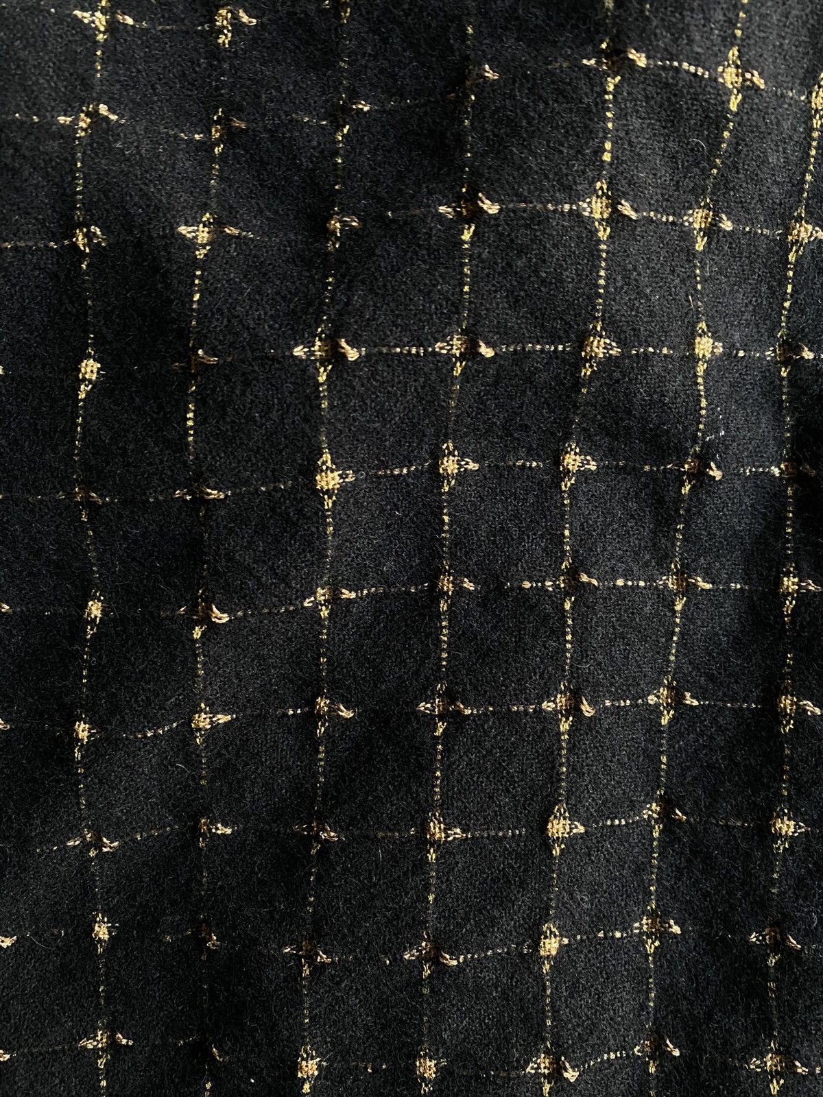Yohji Yamamoto Yohji Yamamoto Black Wool Gold Thread Biker Jacket Size S / US 4 / IT 40 - 11 Thumbnail