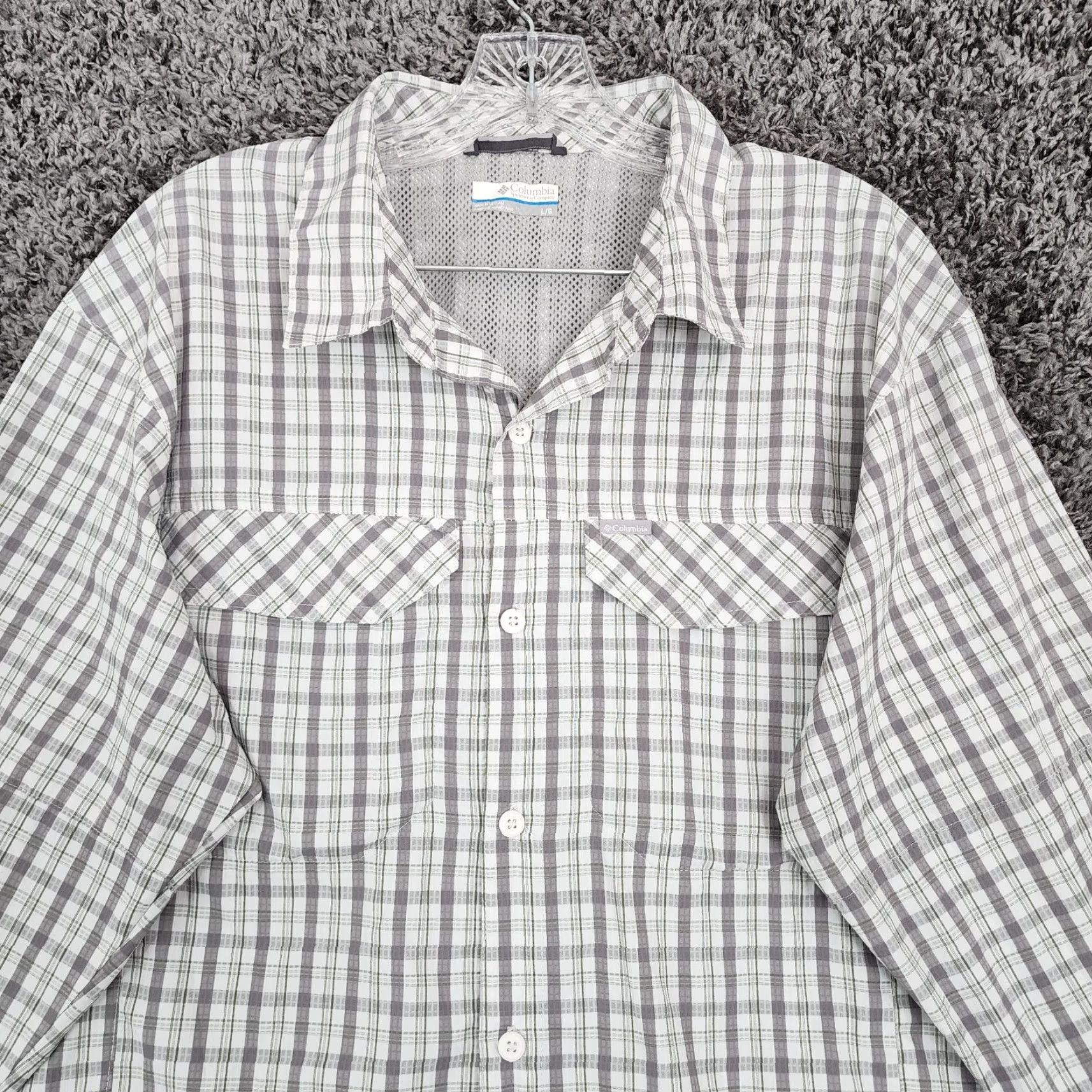 Vintage Columbia Button-Up Shirt L Mens Gray Plaid Lightweight Long Sleeve Size L Size US L / EU 52-54 / 3 - 3 Thumbnail