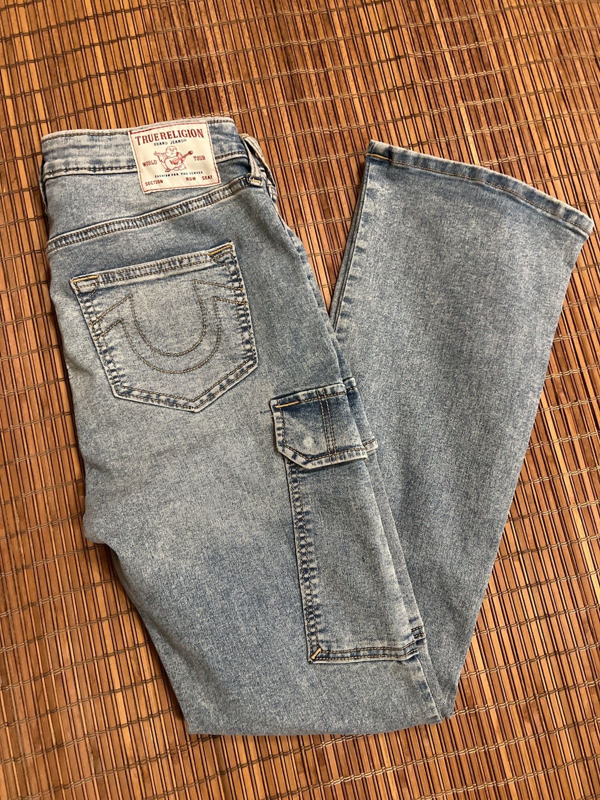 True Religion True Religion light blue denim cargo bootcut jean NWOT Size 30" / US 8 / IT 44 - 1 Thumbnail