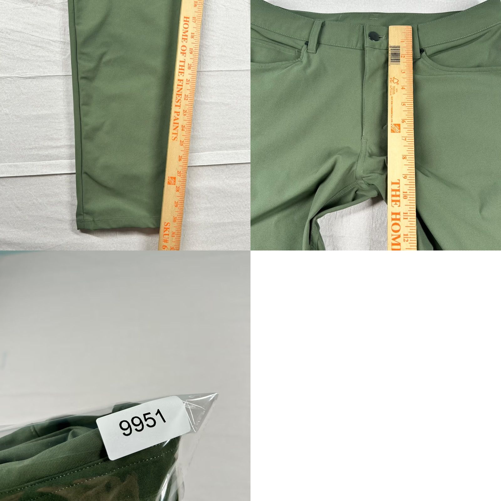 Lululemon Lululemon Mens Commission Slim Fit Pants 31 Warpstreme Army Green Size US 31 - 8 Thumbnail