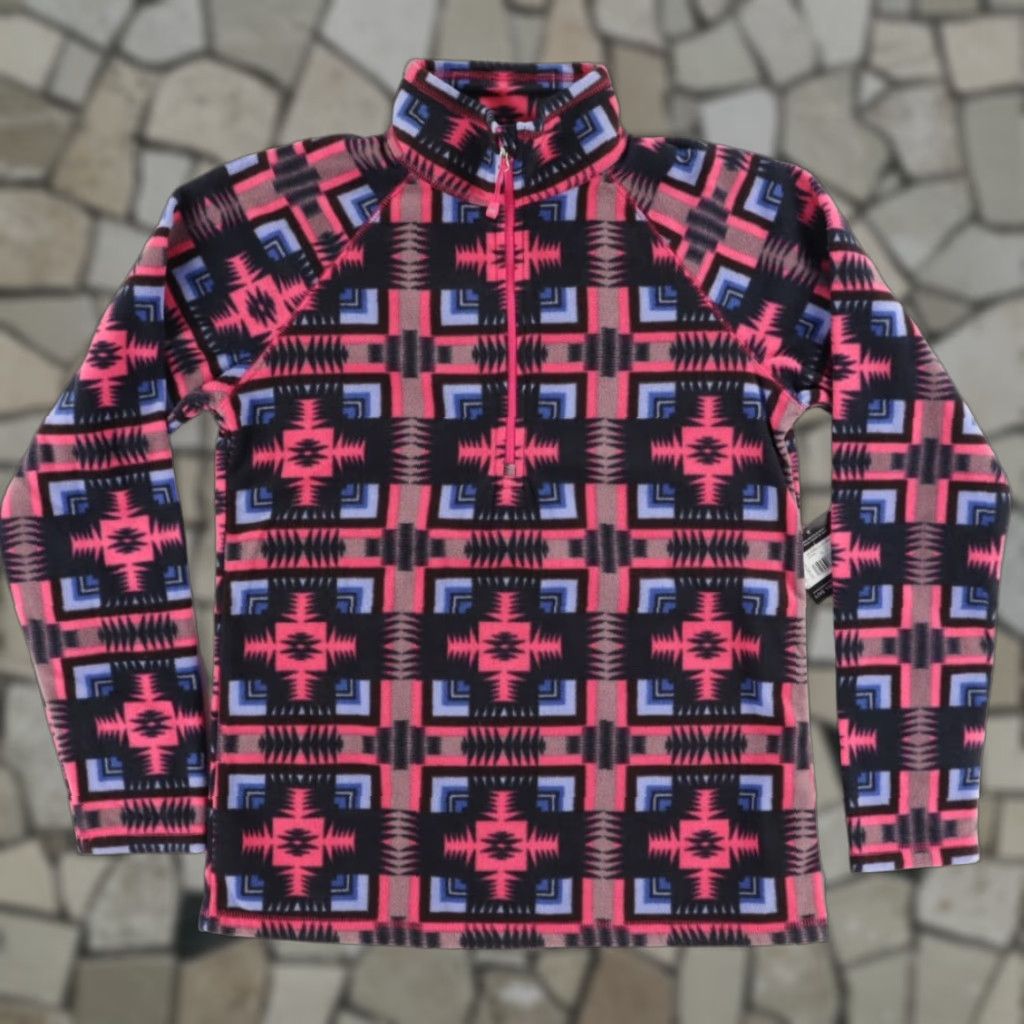 Eddie Bauer Eddie Bauer Quest 1/4 Zip Fleece Aztec All Over Print Mock Long Sleeve Shirt Women's S Size S / US 4 / IT 40 - 1 Thumbnail