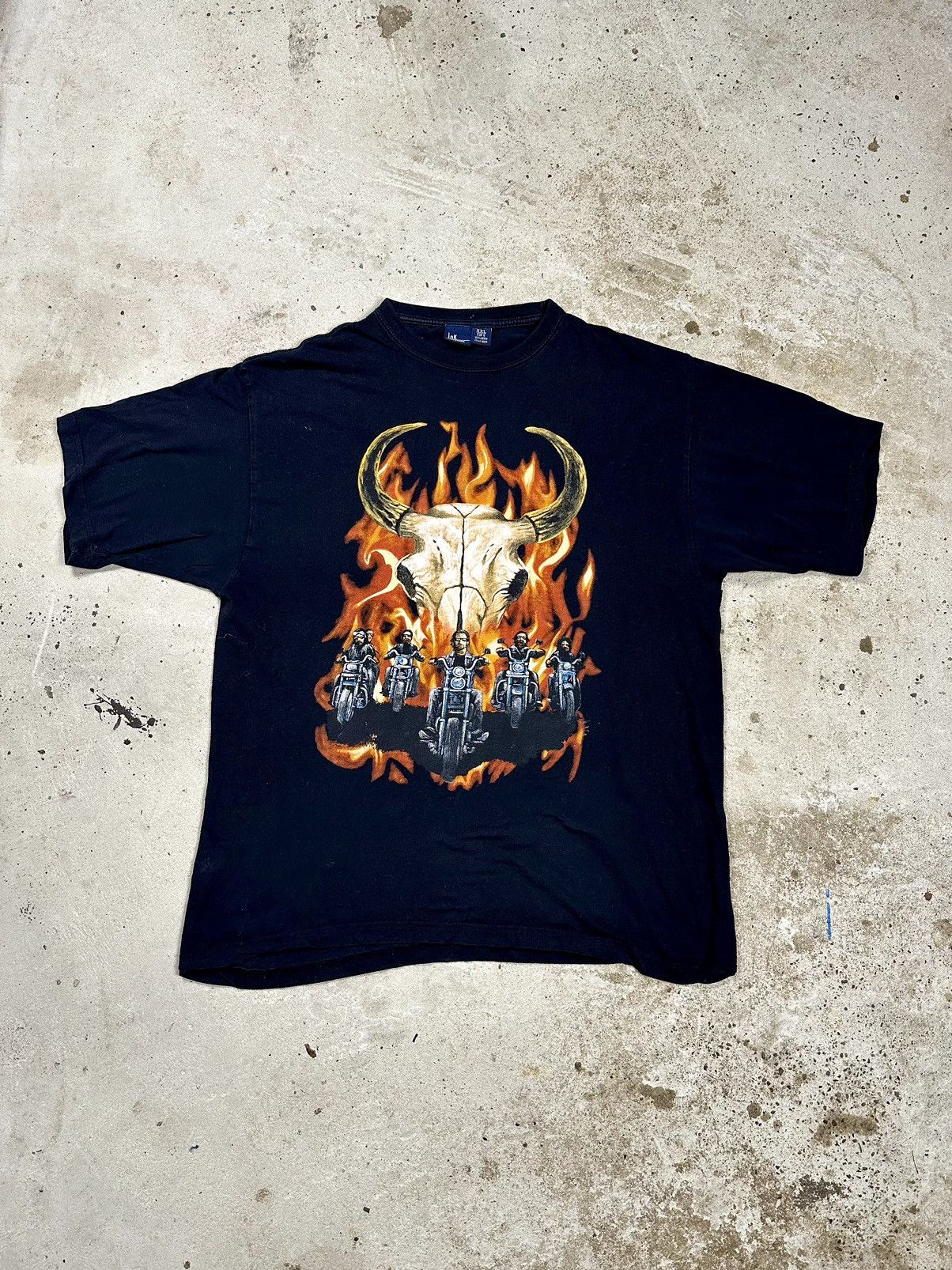 Harley Davidson Vintage Y2K Hell Skull Riders Flames Motorcycles Tee Size US XXL / EU 58 / 5 - 1 Thumbnail
