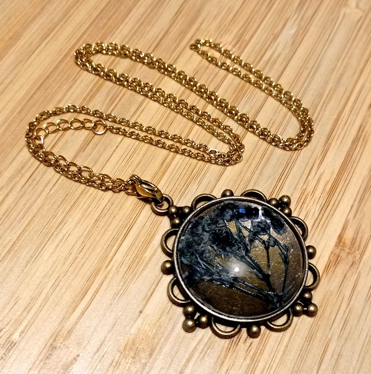 Hysteric Glamour × Vintage Stunning Ice Natural Plant Tree Of Life Gold Necklace RARE Size ONE SIZE - 4 Thumbnail
