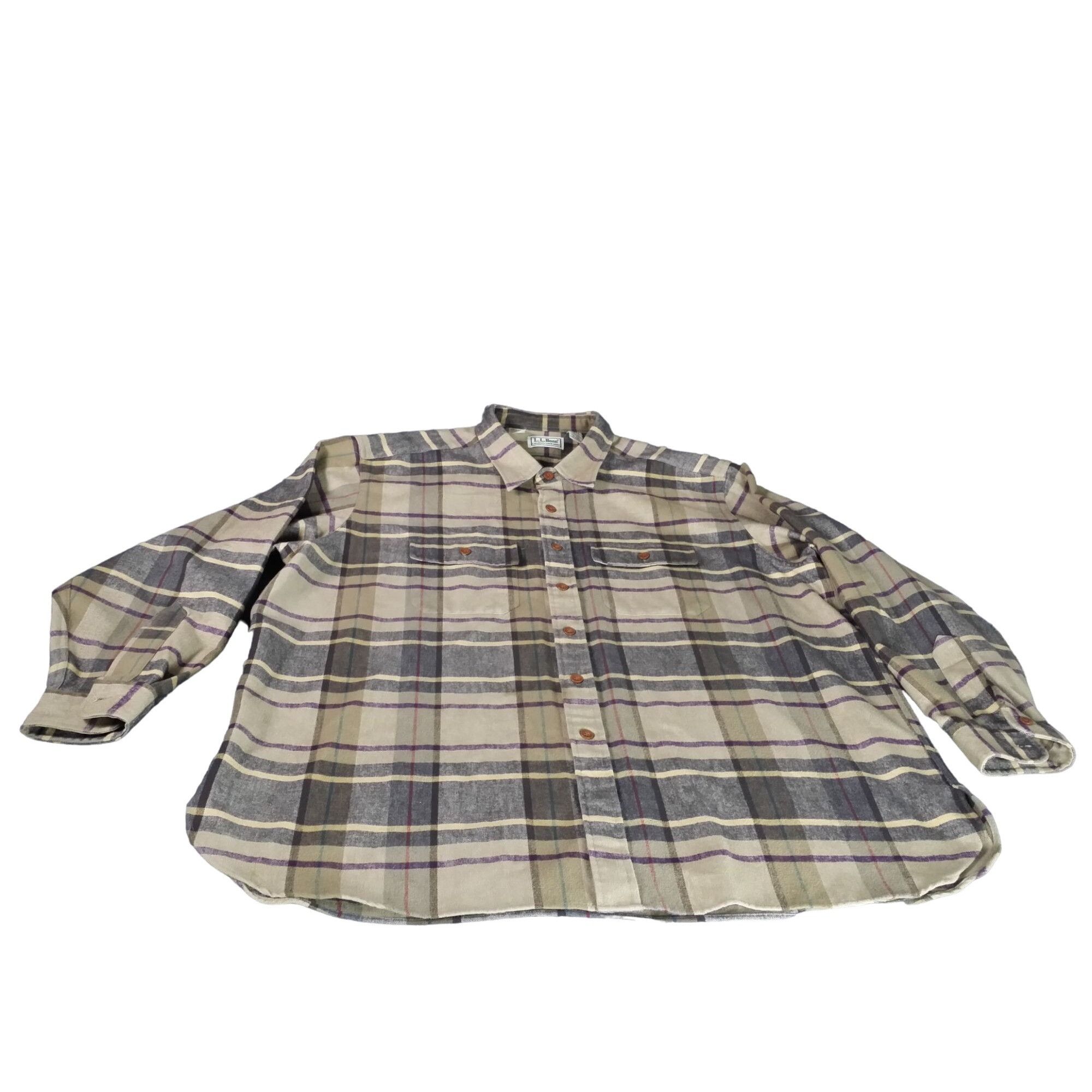 L.L. Bean L.L. Bean Plaid Button Up Shirt Men Sz XXL Chamois Cloth Cot Size US XXL / EU 58 / 5 - 1 Thumbnail