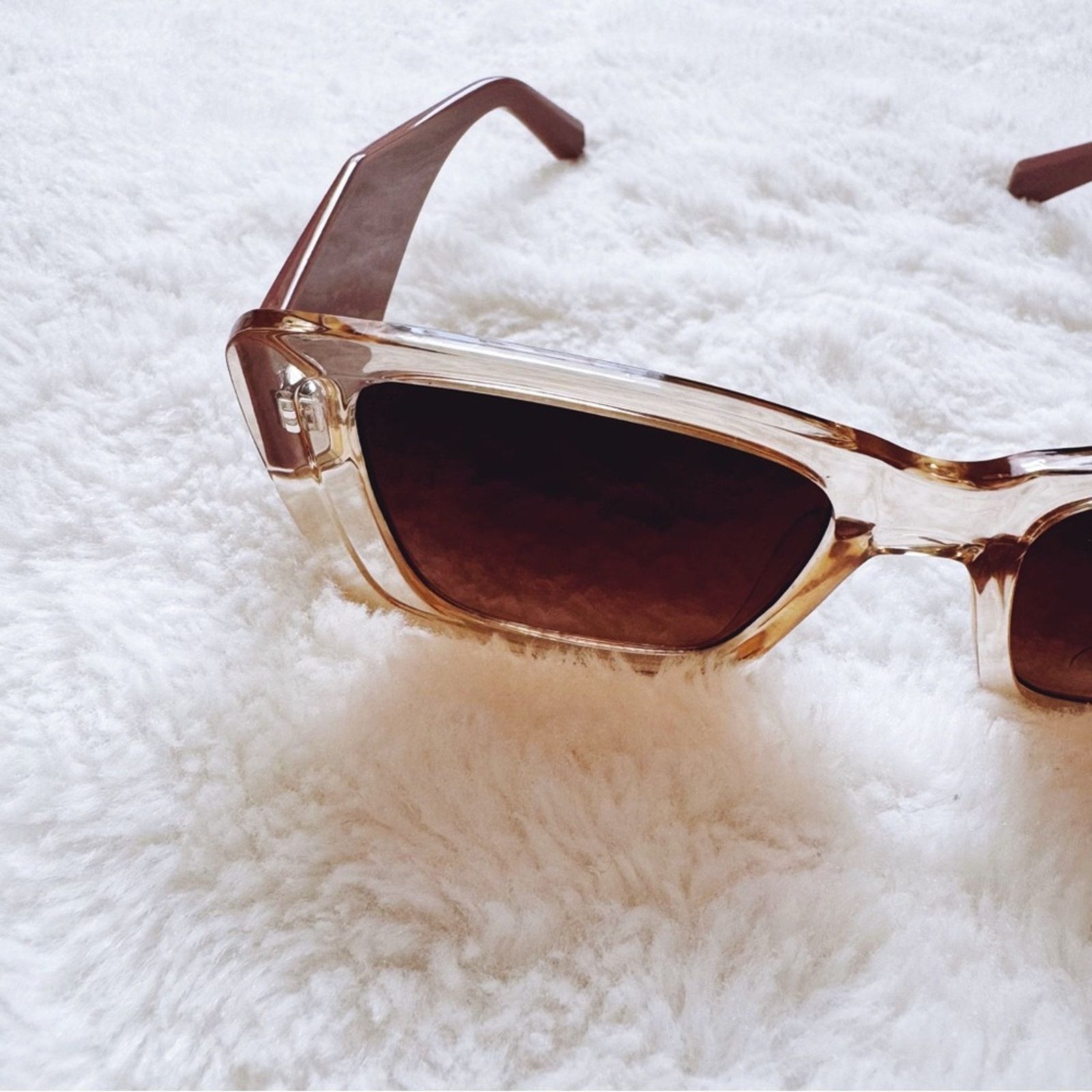 Other Lily Clear Mauve Rectangular Sunglasses Size ONE SIZE - 5 Thumbnail