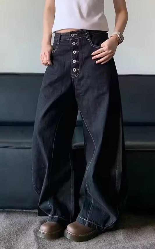 Jean Hamasaki x azawa Baggy Wide Leg Jeans Size US 35 - 2 Thumbnail
