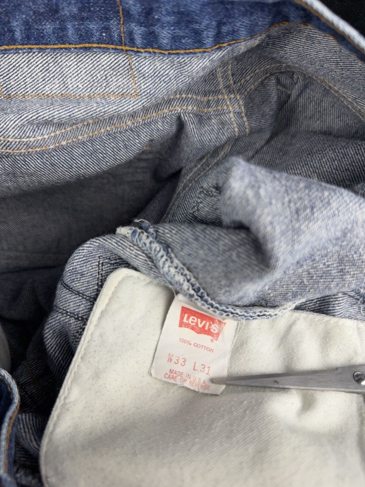 Levi's Vintage 90s Archival Chrome Hearts Style Cross Denim shorts Size 30" / US 8 / IT 44 - 9 Thumbnail