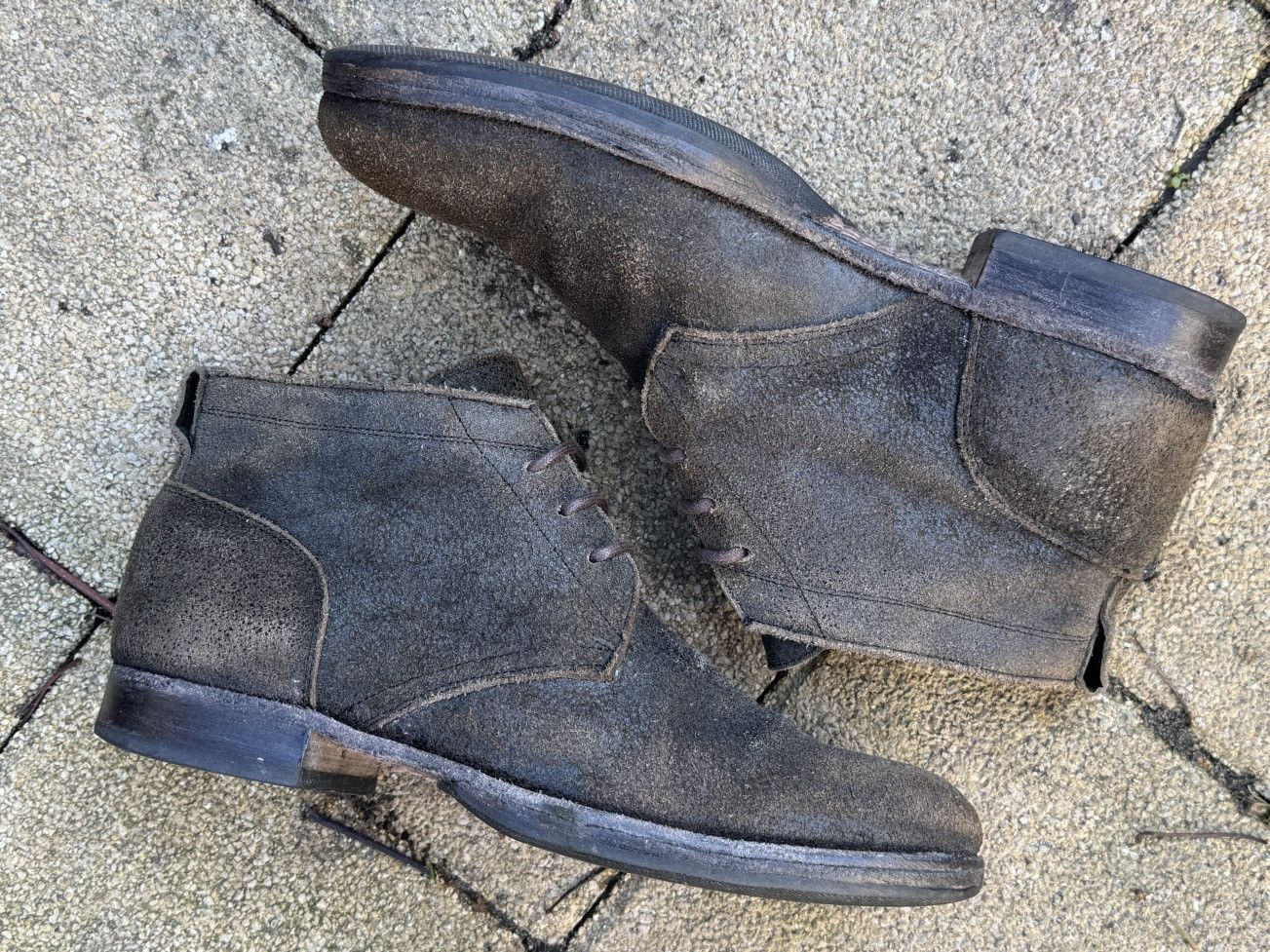 10sei0otto Dieciseizerootto Reversed Leather Ankle Boots