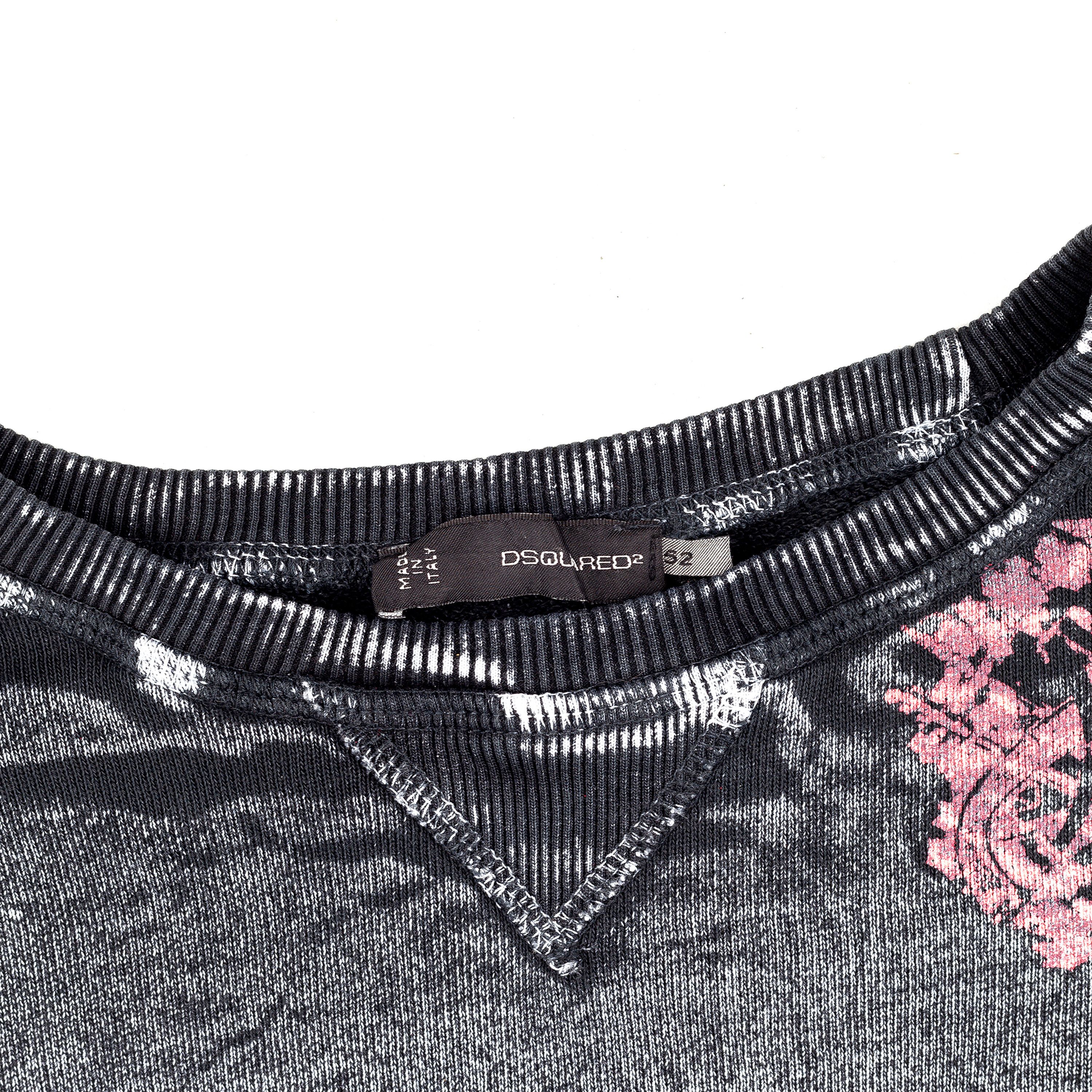 Dsquared2 DSQUARED2 “Cocaine” Vintage Grey Acid Wash Sweatshirt (M) Size US S / EU 44-46 / 1 - 3 Thumbnail