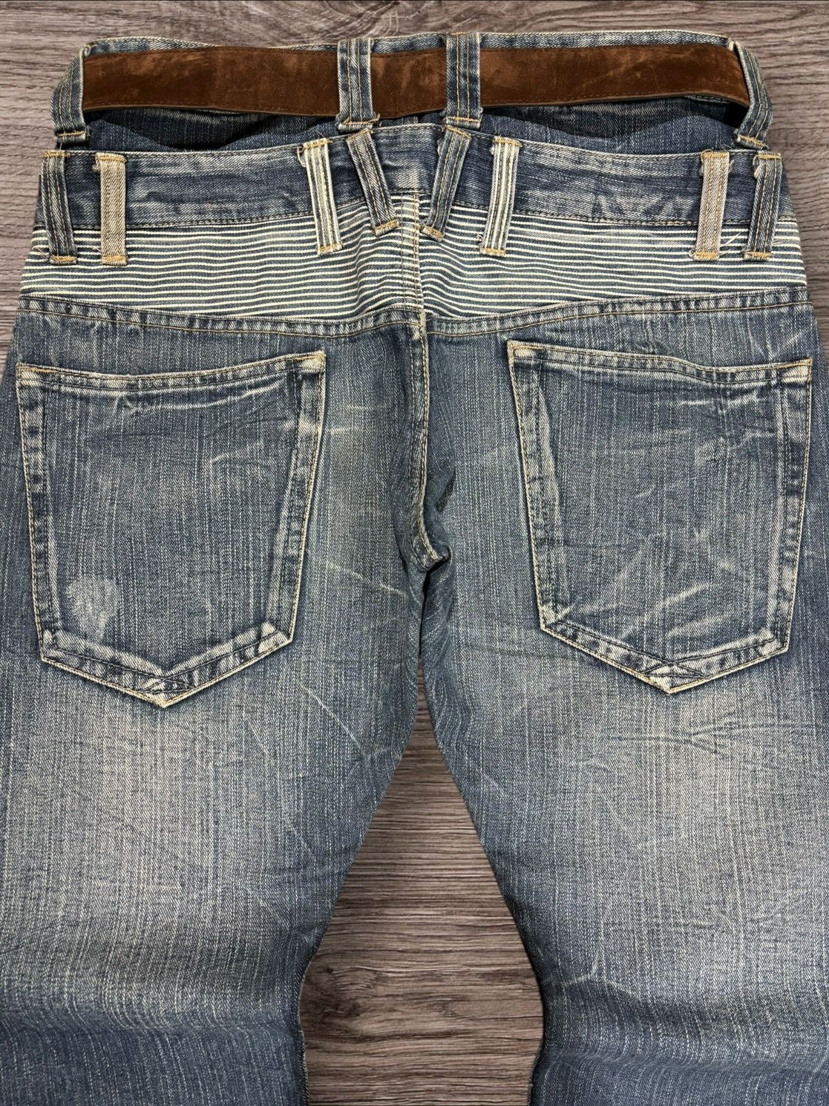 14th Addiction Y2k Japanese Dominate Double Waist Faded Grunge Punk Jeans Size US 32 / EU 48 - 9 Thumbnail