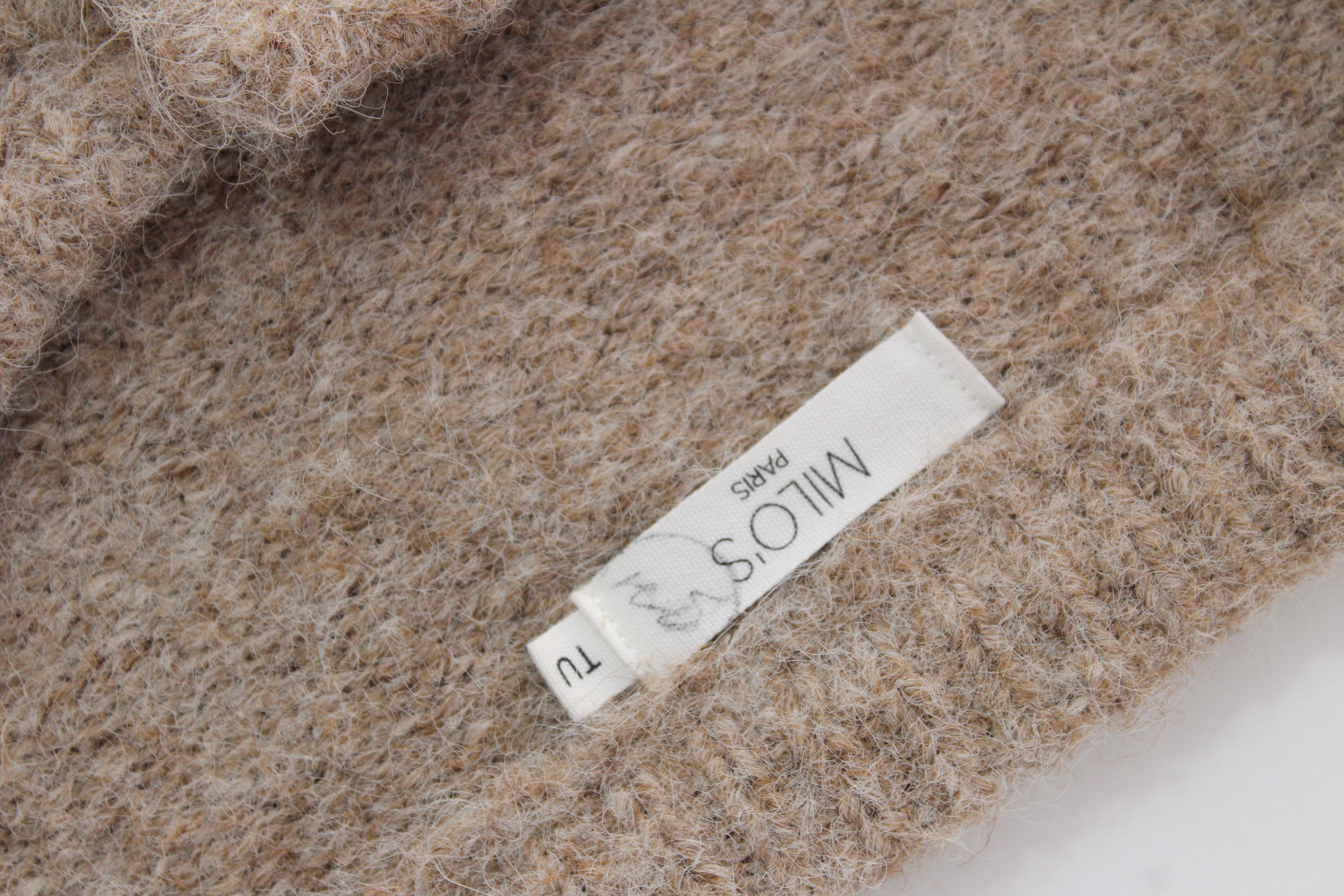 Other Milo’s Paris Wool Blend Knit Cardigan Taupe Beige Size ONE SIZE - 9 Thumbnail