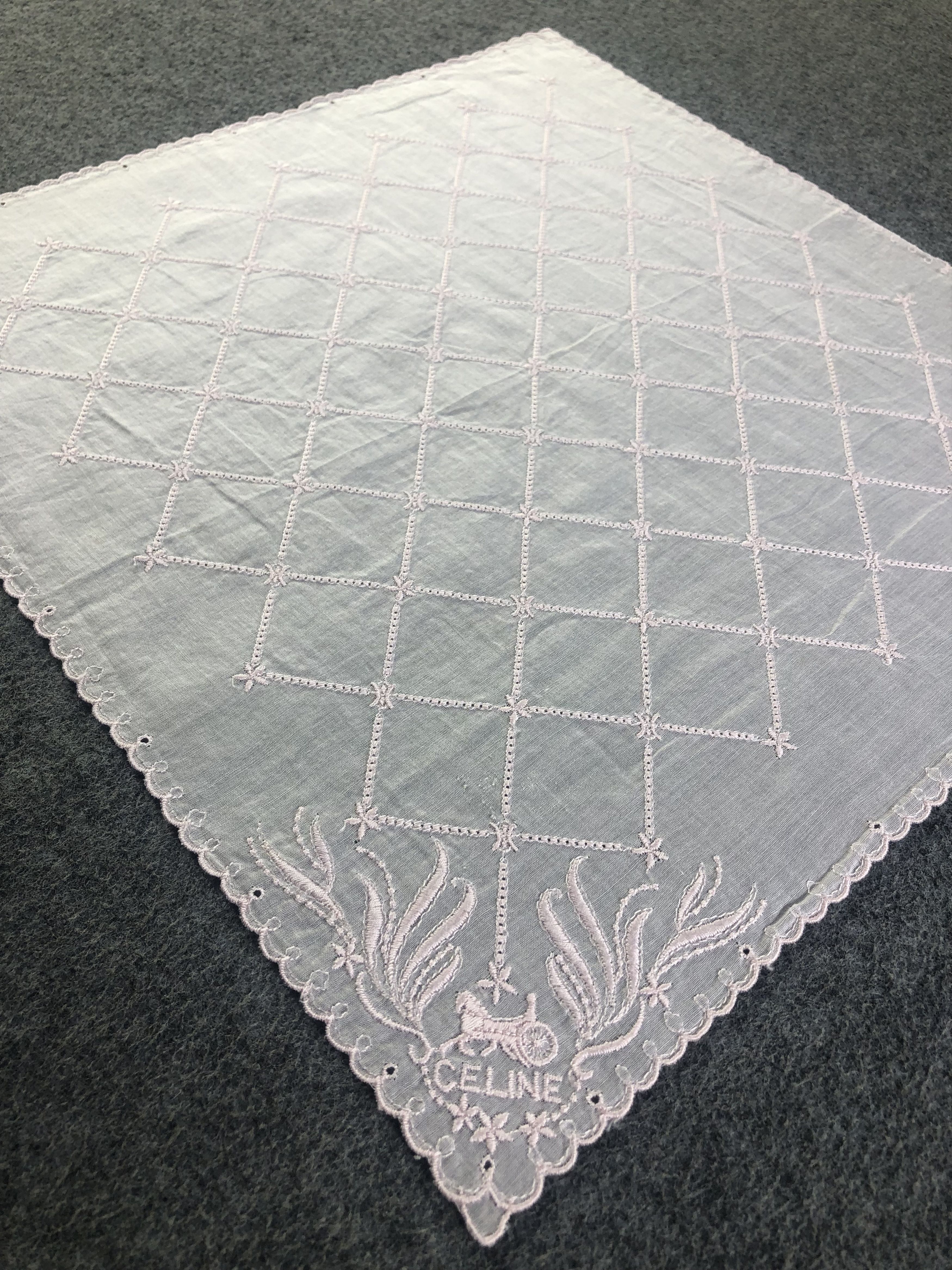 Celine Celine Mini Handkerchief / Bandana / Neckerchief C491 Size ONE SIZE - 4 Thumbnail