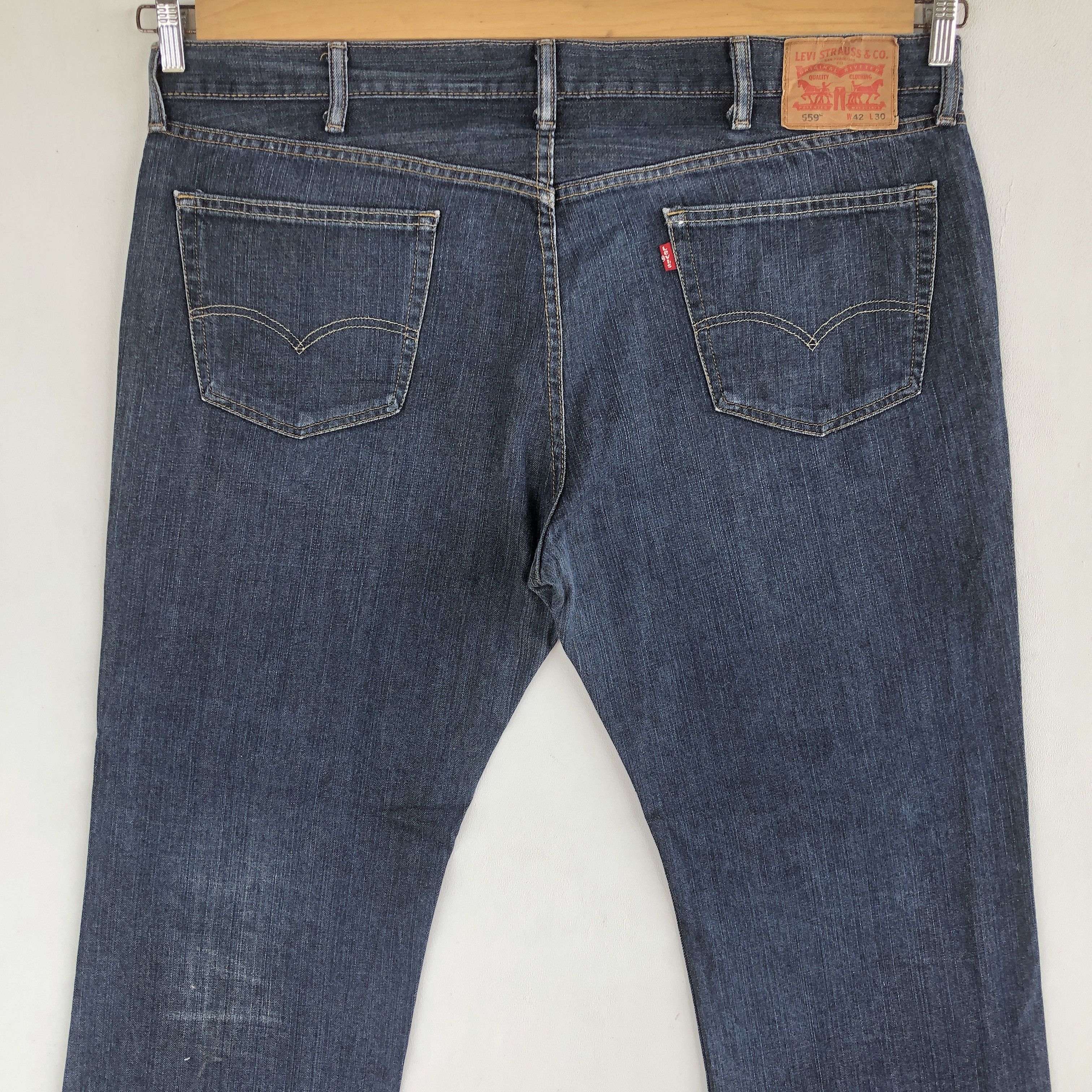 Levi's Crazy Y2K Baggy Levi's 559 Jeans Dark Blue Levis Cyber Denim Size US 42 / EU 58 - 4 Thumbnail