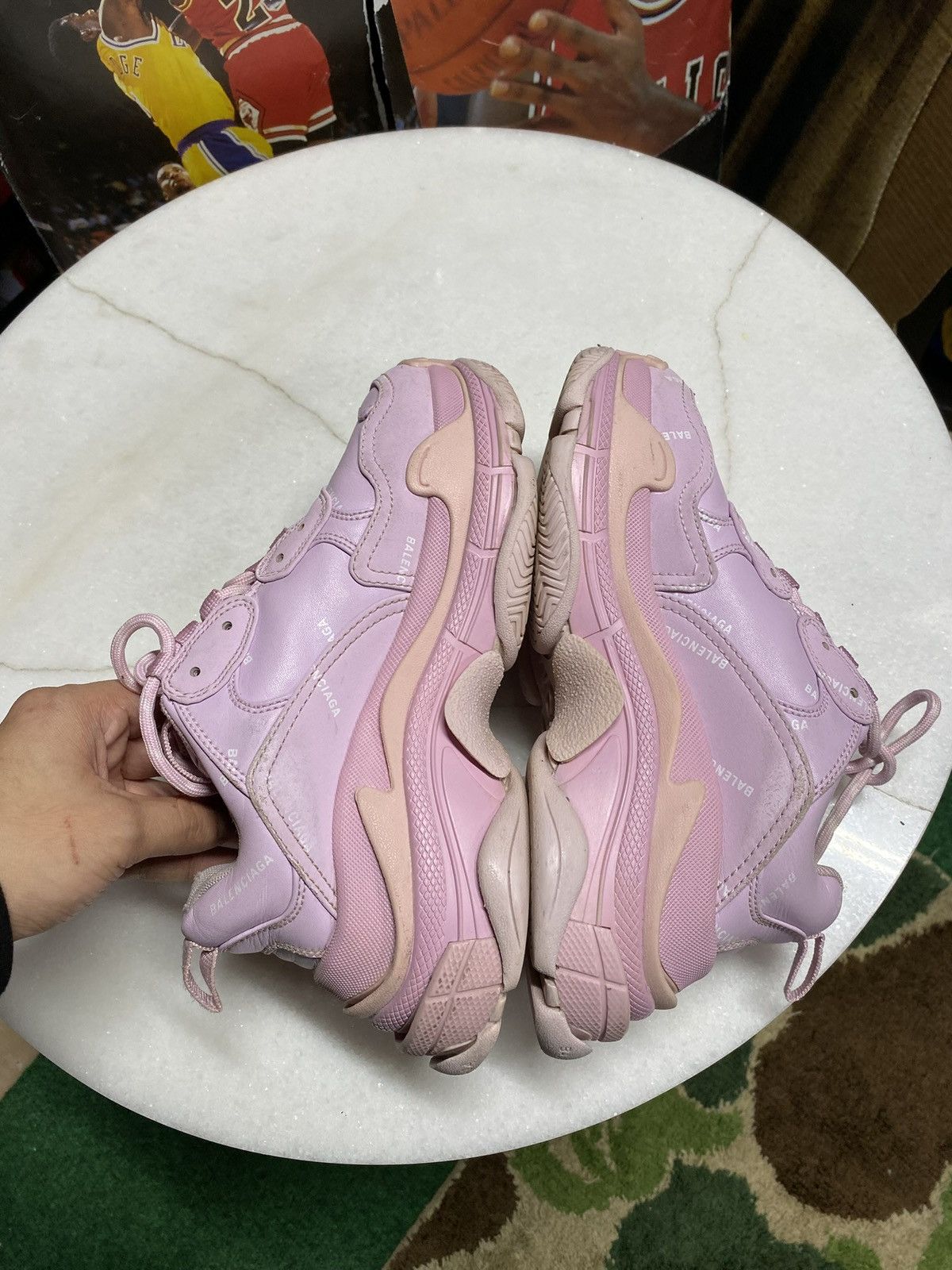 Balenciaga Balenciaga Triple S pink Logo Sneakers Size 6 Size US 6 / IT 36 - 5 Thumbnail