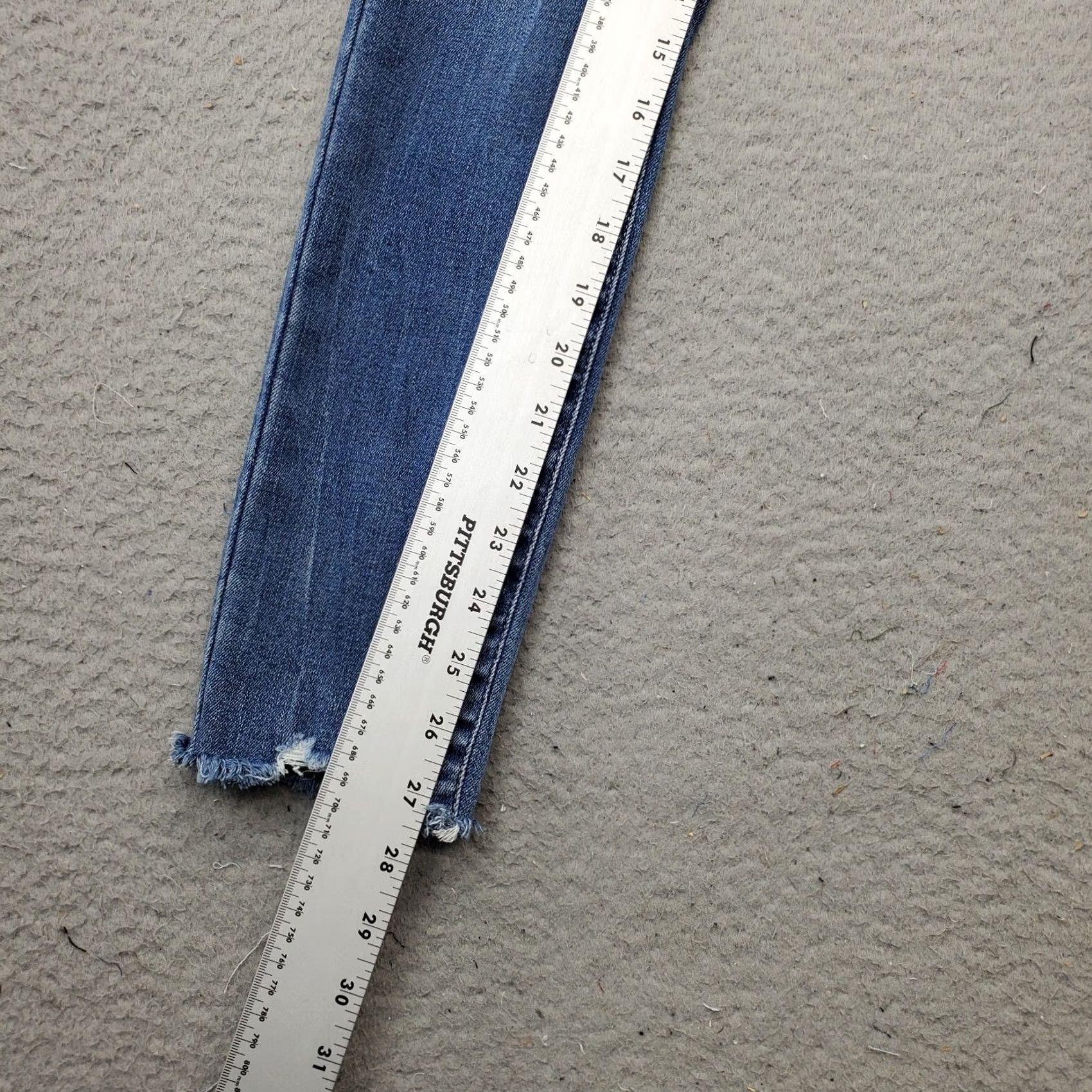 Garage Garage Jeans Womens 5/27 Blue Denim Stretch Ultra High Rise Cut Off Distressed Jeans Size 27" / US 4 / IT 40 - 4 Thumbnail