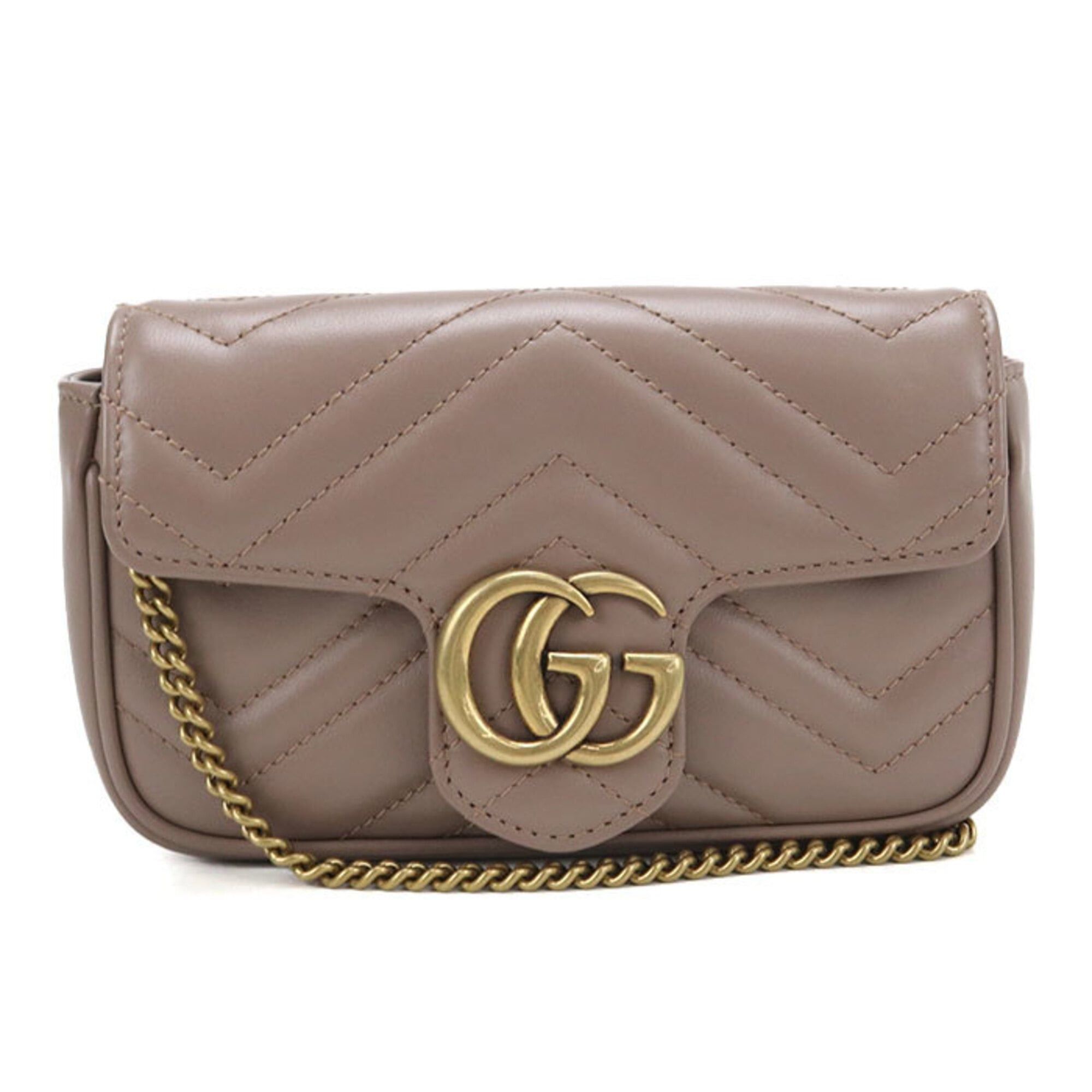 Gucci GUCCI Shoulder Bag 476433 Mini GG Marmont Women's Beige Size ONE SIZE - 1 Thumbnail