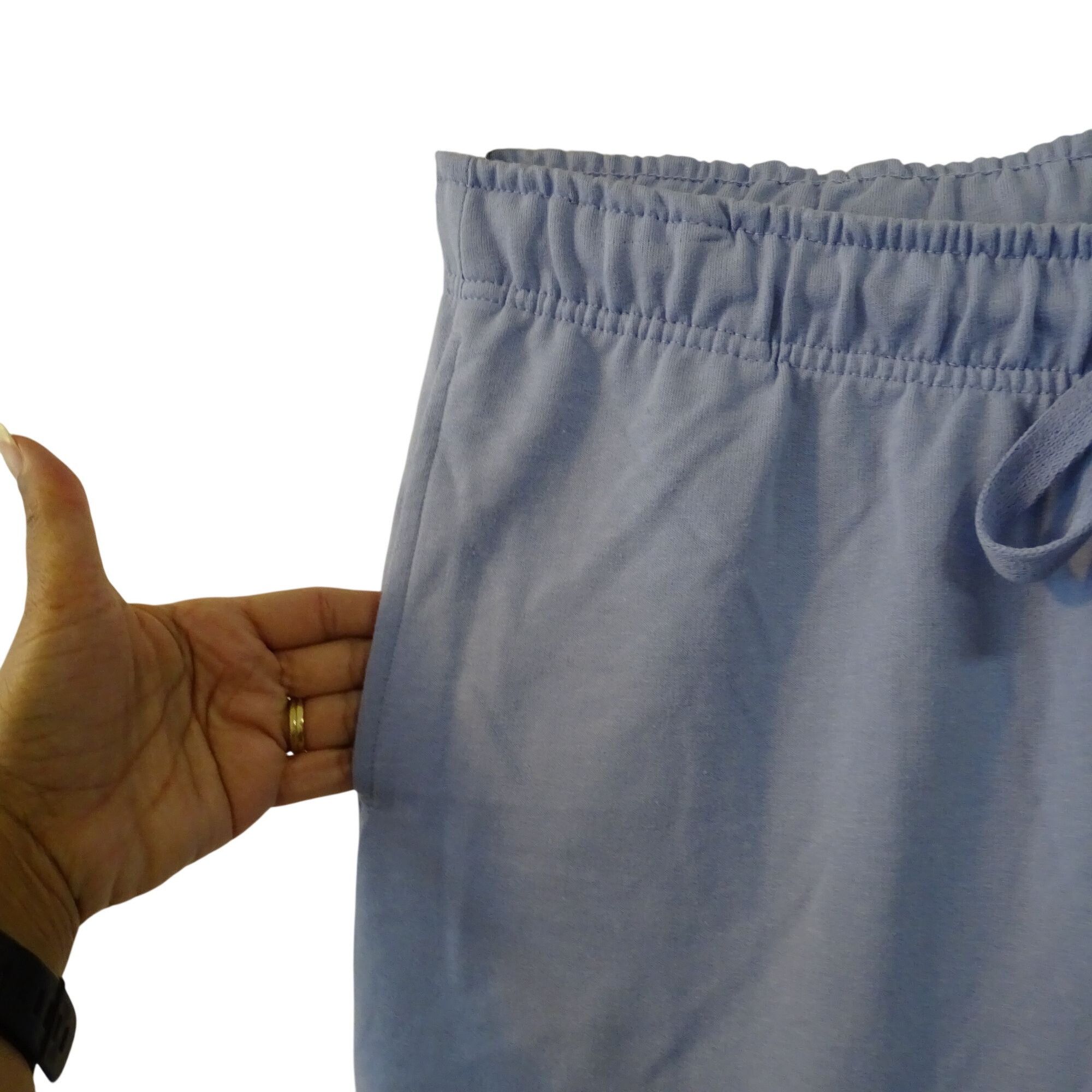 Other Ellos French Terry Blue Lounge Jogger Pants Size L 18 20 Size 40" / US 18 - 2 Thumbnail