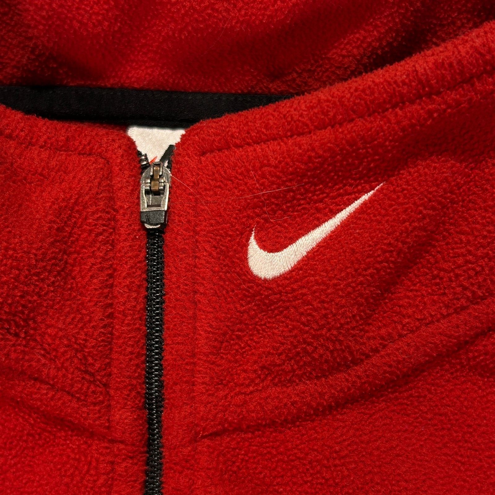 Nike VTG 90s Nike red fleece quarter zip active pullover wms S Size S / US 4 / IT 40 - 3 Thumbnail