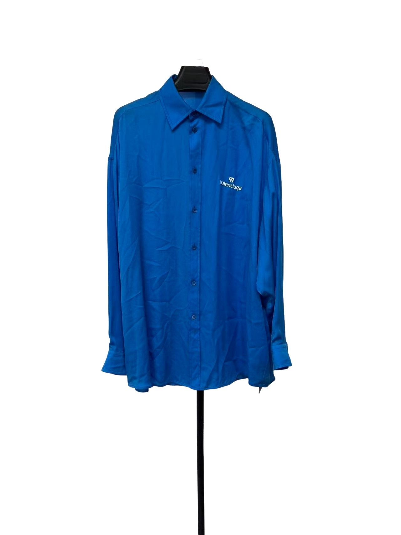 Balenciaga Balenciaga Logo Silk Button Up Shirt 36 Size XS / US 0-2 / IT 36-38 - 1 Thumbnail
