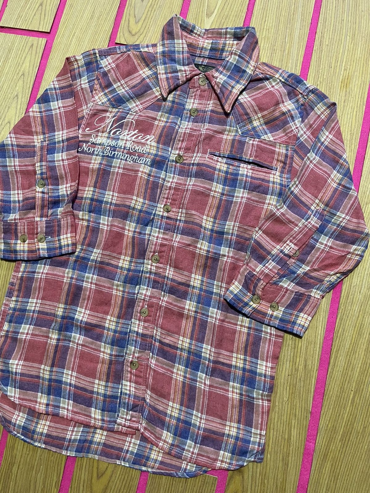 If Six Was Nine VINTAGE Y2K NORTON long sleeve shirt full embroidery writing Size US M / EU 48-50 / 2 - 6 Thumbnail