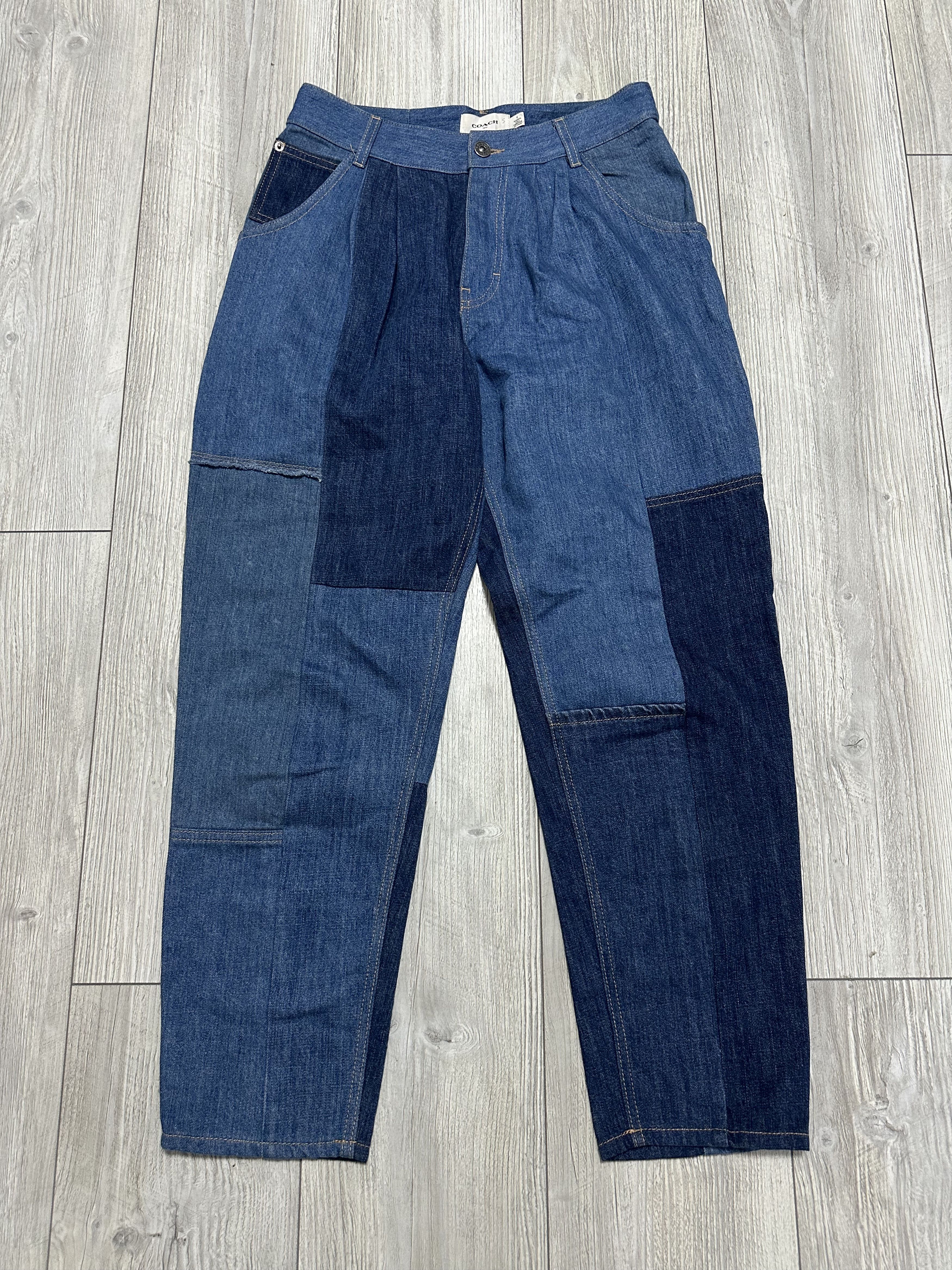 Coach Coach Vintage Denim Patchwork High Waist Jeans Size 4 Size 27" / US 4 / IT 40 - 1 Thumbnail