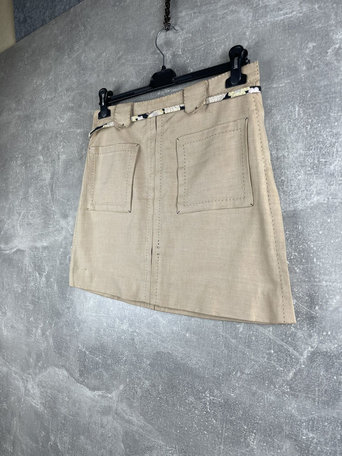 Louis Vuitton Louis Vuitton Beige Adjustable Belt Cotton-Line Blend Skirt Size 27" / US 4 / IT 40 - 7 Thumbnail