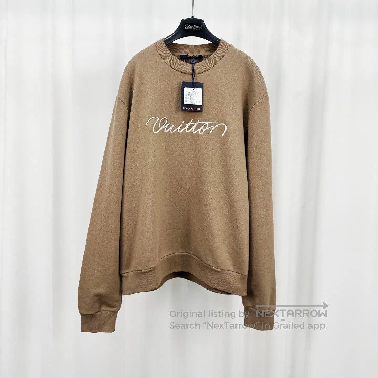 Louis Vuitton Louis Vuitton 25FW Script Embroidered Letter Sweatshirt| Size US XL / EU 56 / 4 - 1 Thumbnail