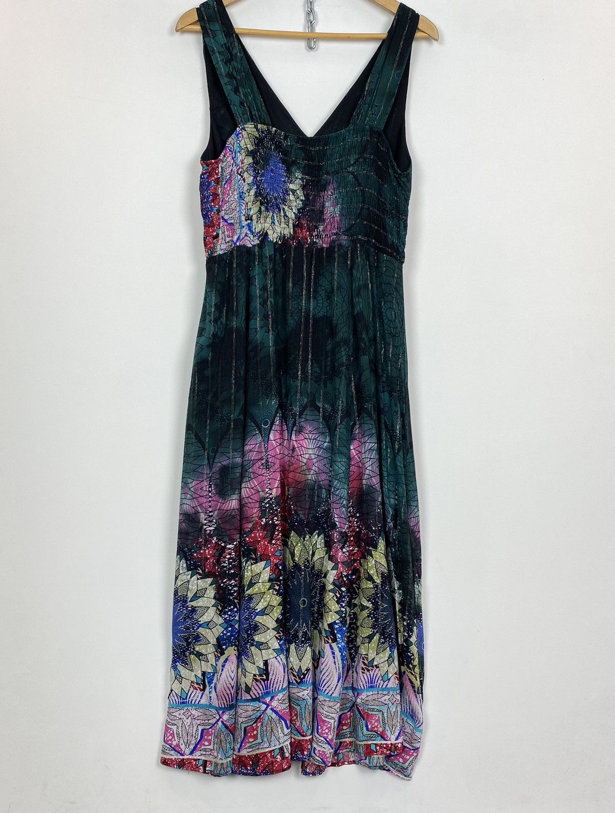 Desigual Desigual Floral Graphic Print Dress Green Women’s Sz Large Size L / US 10 / IT 46 - 8 Thumbnail