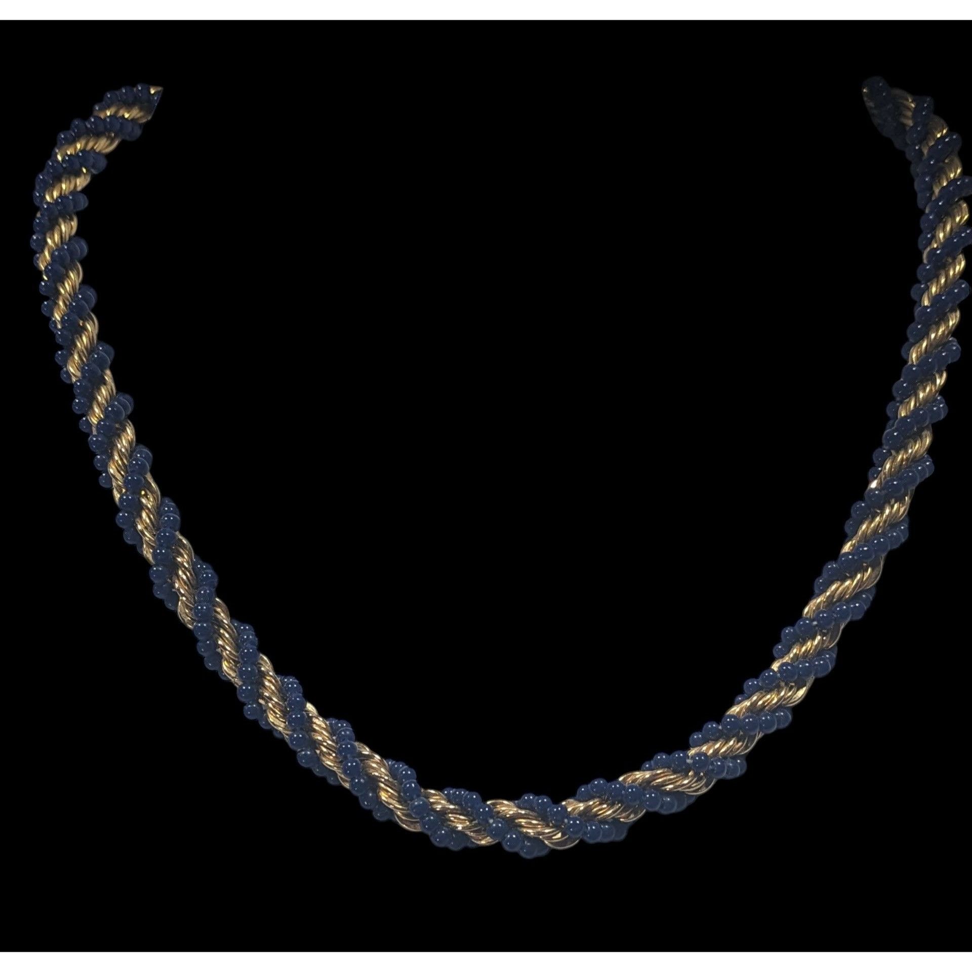 Other Elegant Vintage French Twist Gold Tone Chain Necklace With B Size ONE SIZE - 4 Thumbnail