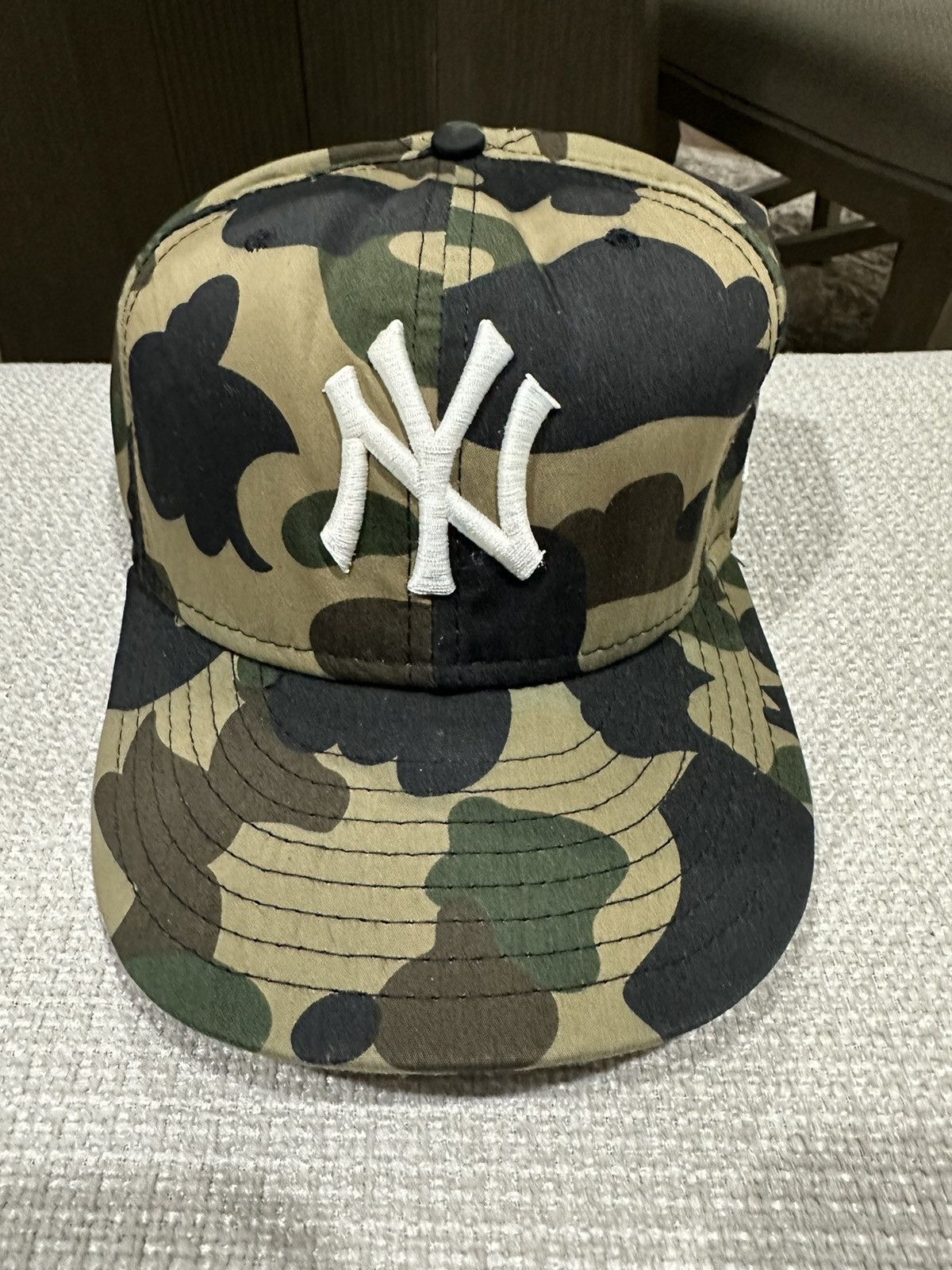 Bape Bape X Yankees X New Era Green 1st OG Camo Fitted Hat 7 1/2