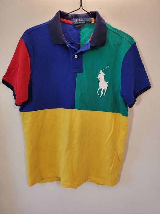 Polo Ralph Lauren Polo Ralph Lauren Mens Colorblock Ss Big Pony Polo Shirt M Size US M / EU 48-50 / 2 - 1 Thumbnail