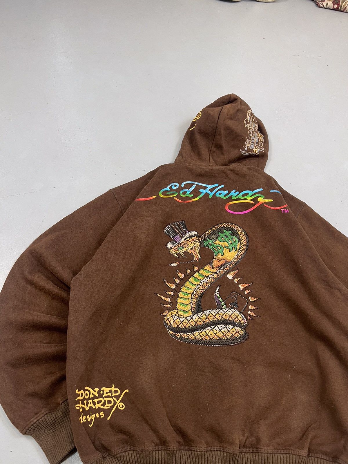 Ed Hardy Edhardy by Christian Audigier tiger 🐯 printed zipper hoodie Size US M / EU 48-50 / 2 - 8 Thumbnail