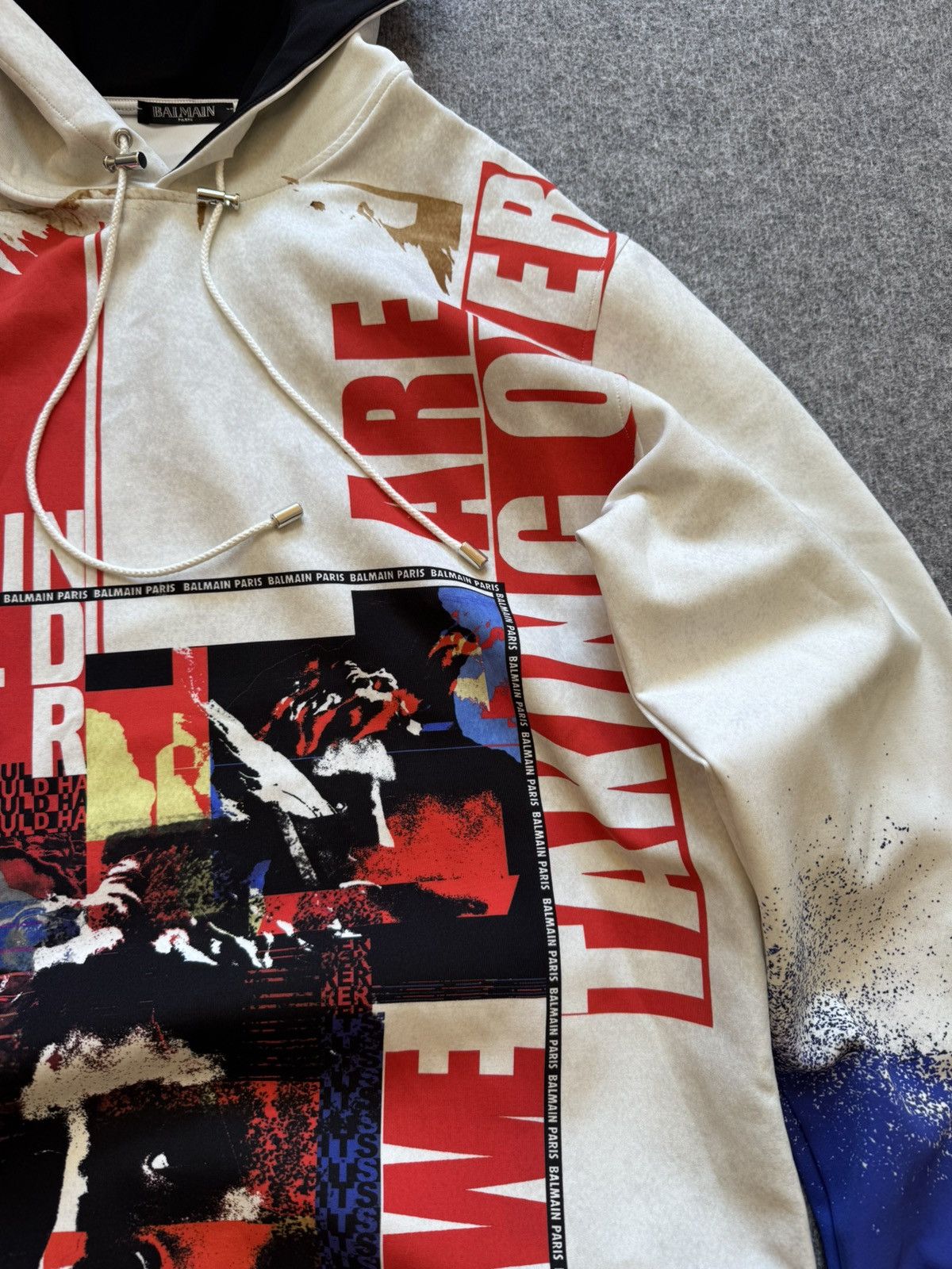 Balmain Side zip printed dress drawstring on the hoodie Balmain Size M / US 6-8 / IT 42-44 - 2 Thumbnail