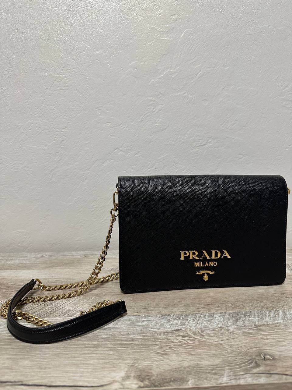 Prada Black Saffiano Leather Mini Bag Size ONE SIZE - 1 Thumbnail