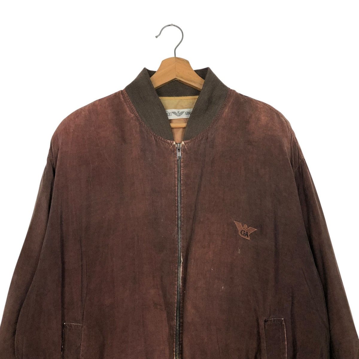 Giorgio Armani 🔥VINTAGE BOMBER JACKET GIRGIO ARMANI BIG LOGO EMBROIDERY Size US M / EU 48-50 / 2 - 5 Thumbnail