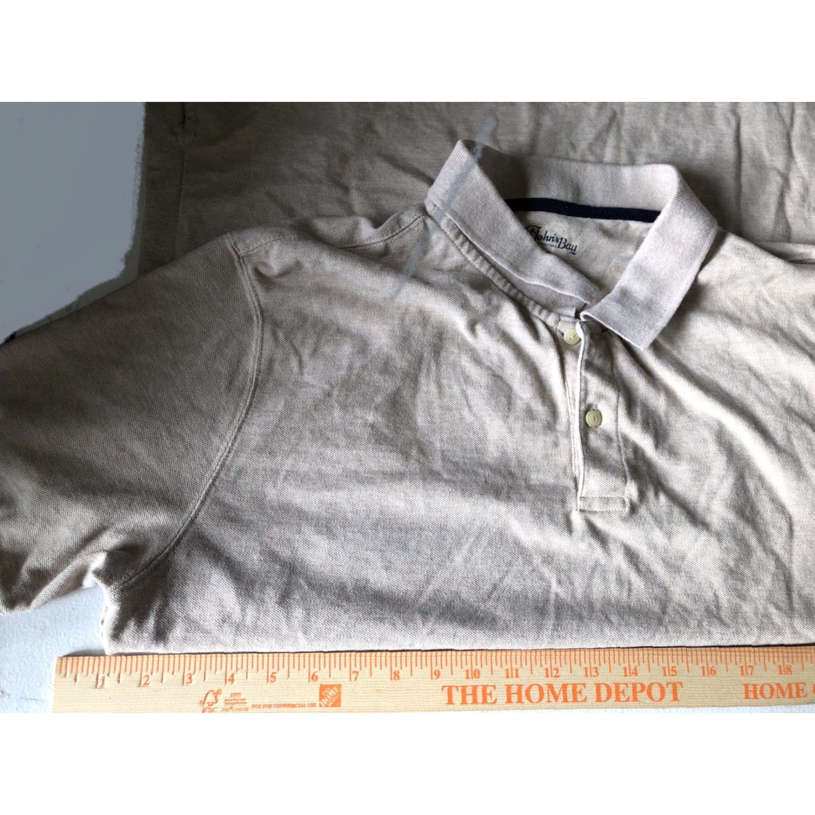 Vintage St. John’s Bay Shirt Mens XL Beige Cotton Short Sleeve Collared Button-Up Summer Size US XL / EU 56 / 4 - 3 Thumbnail